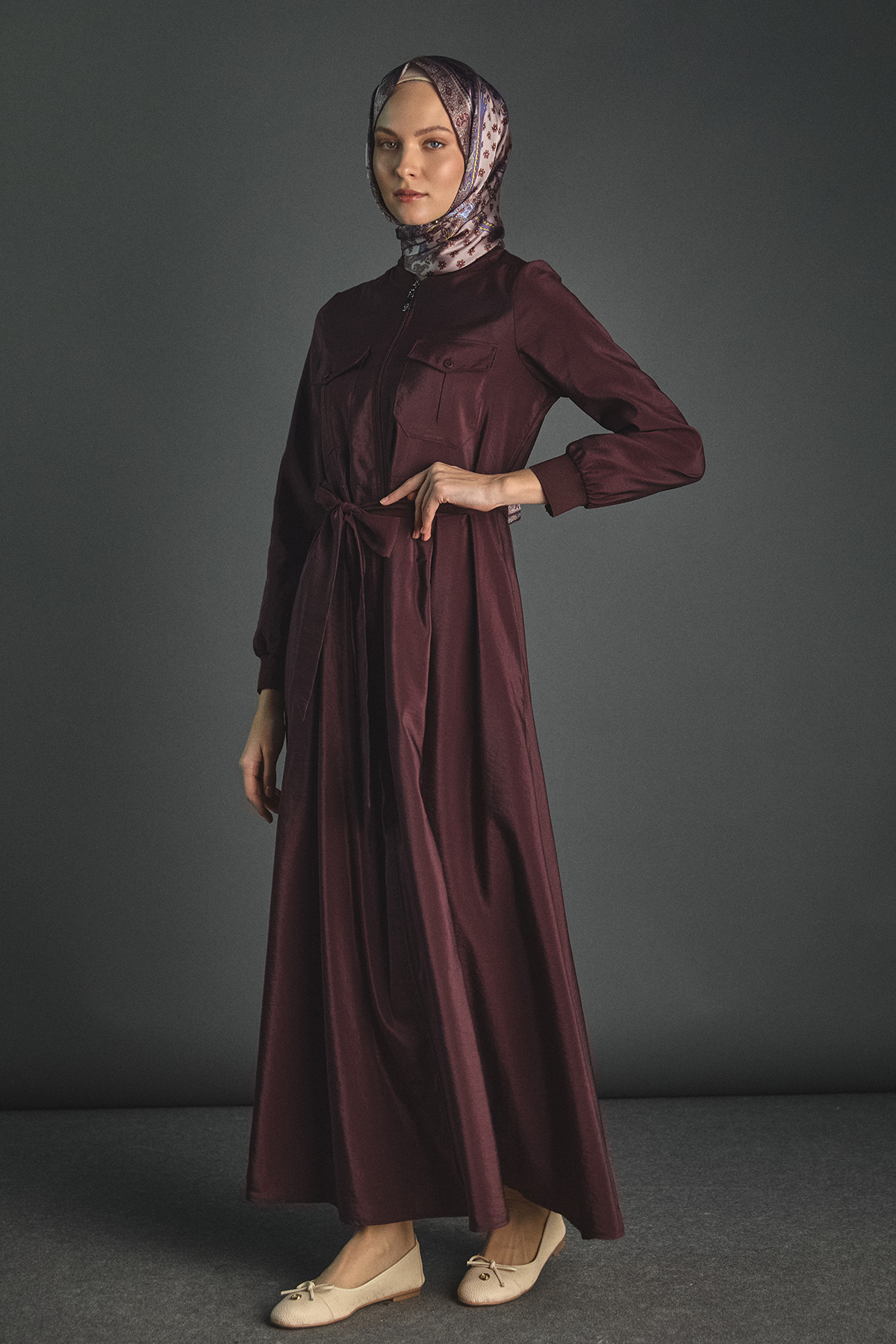 Kuşaklı Bomber Elbise