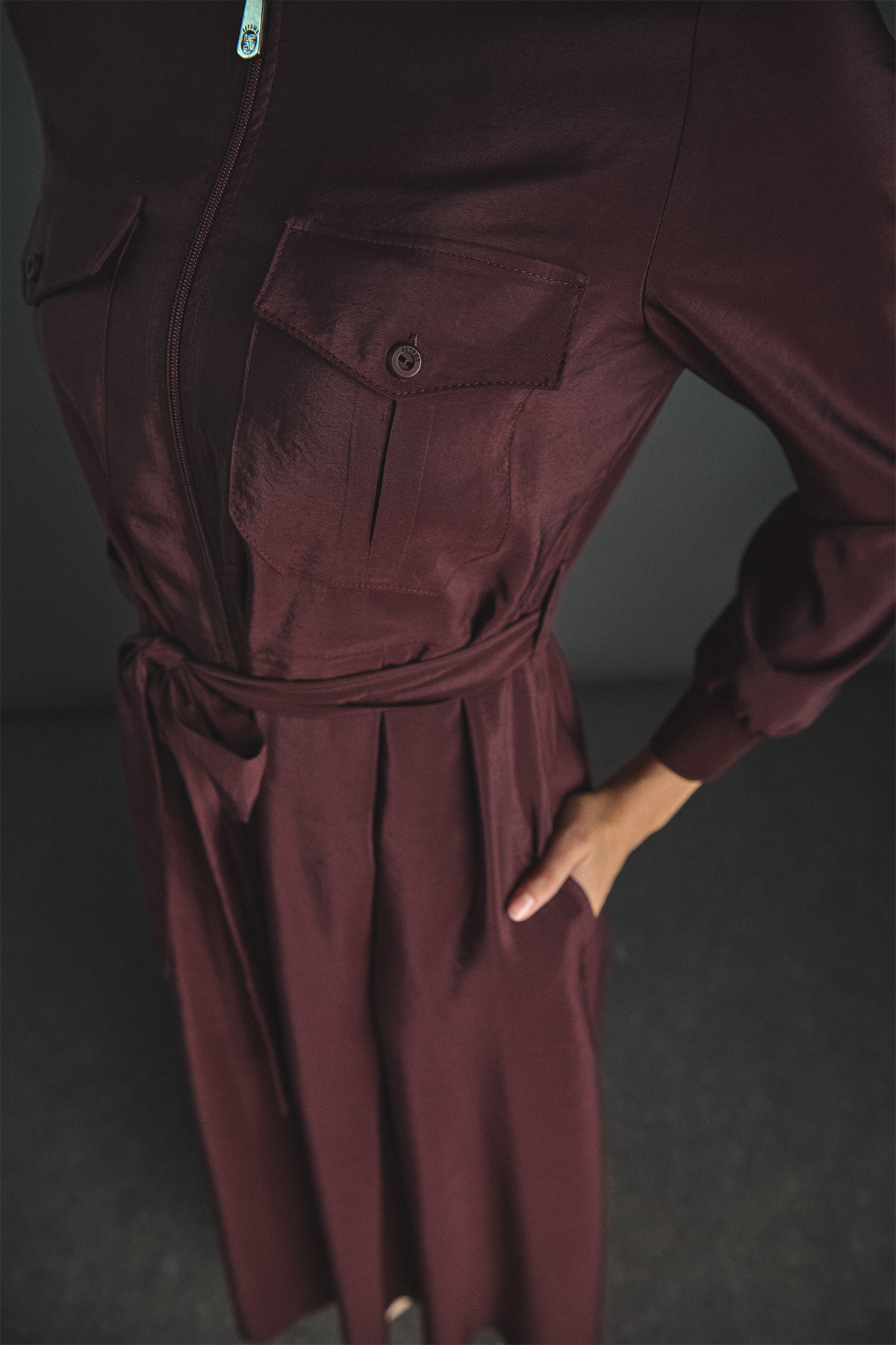 Kuşaklı Bomber Elbise