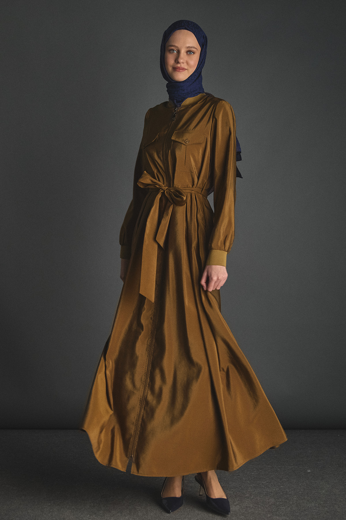 Kuşaklı Bomber Elbise