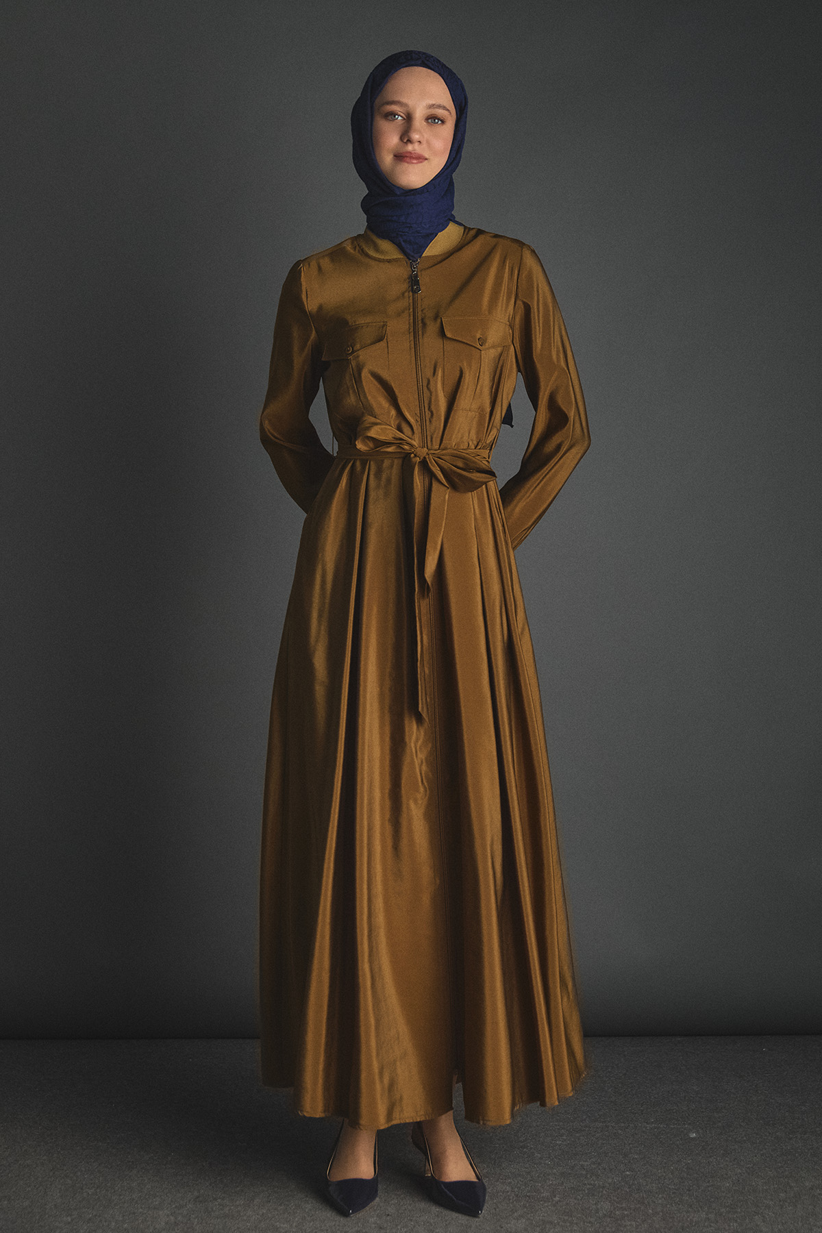 Kuşaklı Bomber Elbise