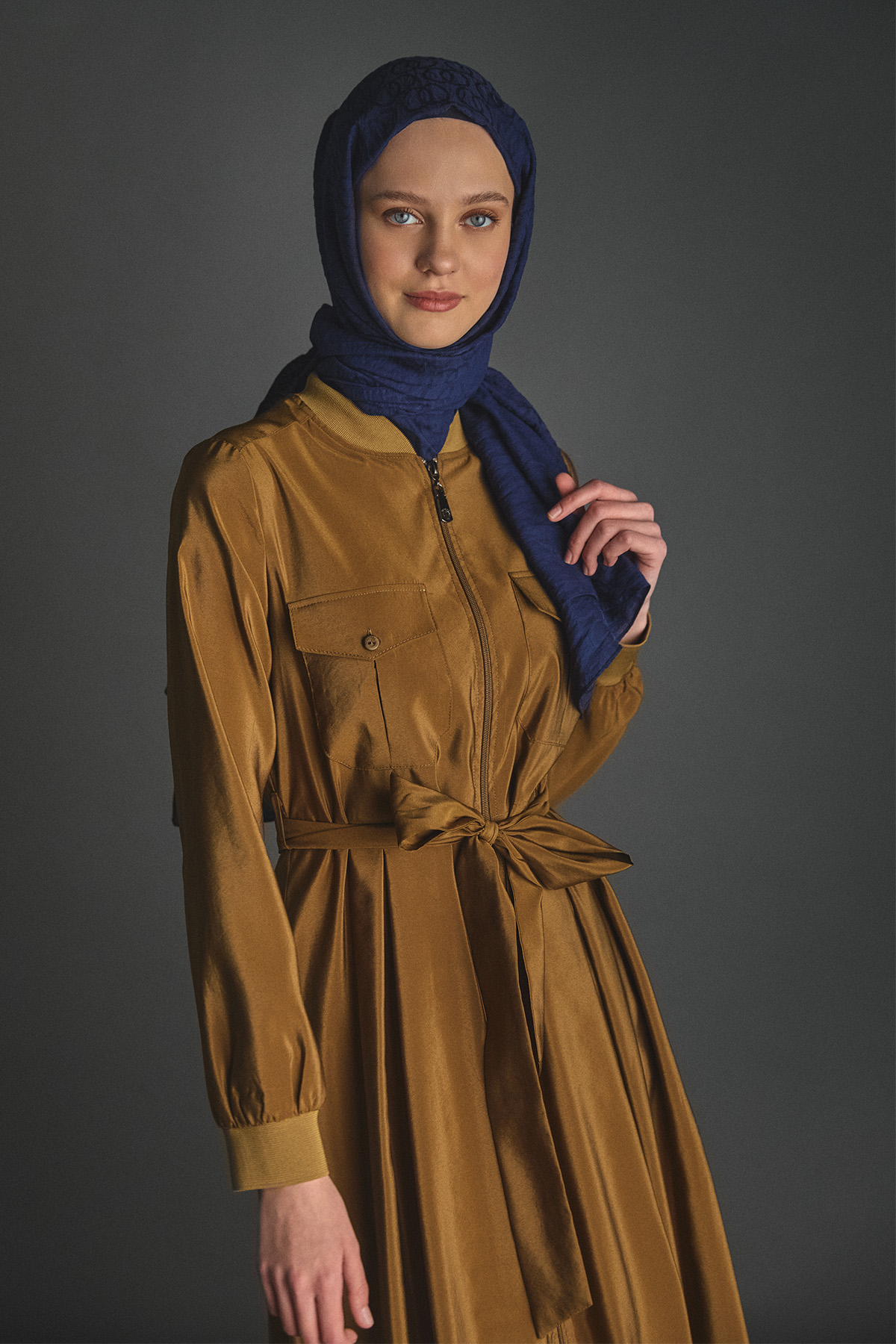 Kuşaklı Bomber Elbise