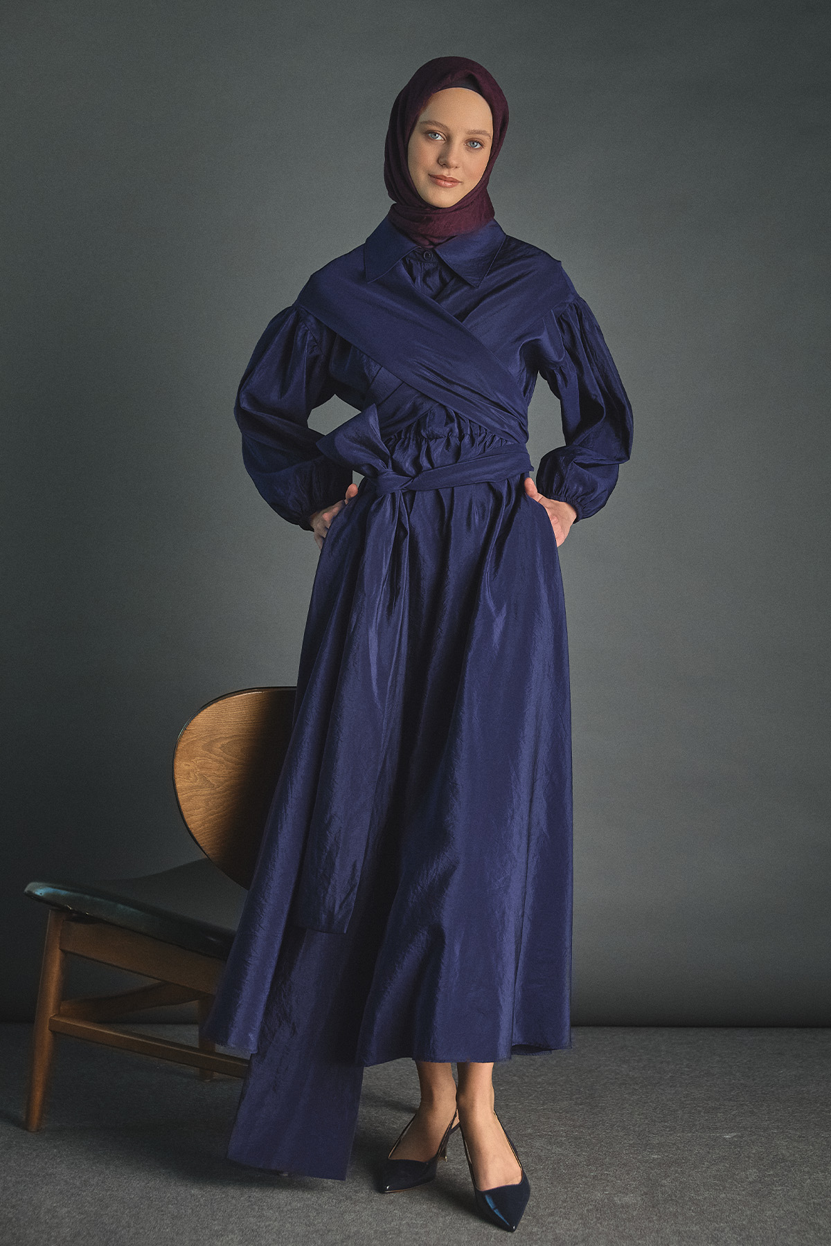 Uzun Kuşaklı Paraşüt Elbise