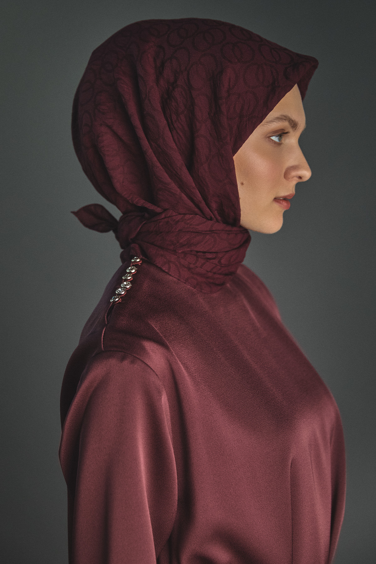 Yuvarlak Desenli Viskon Eşarp