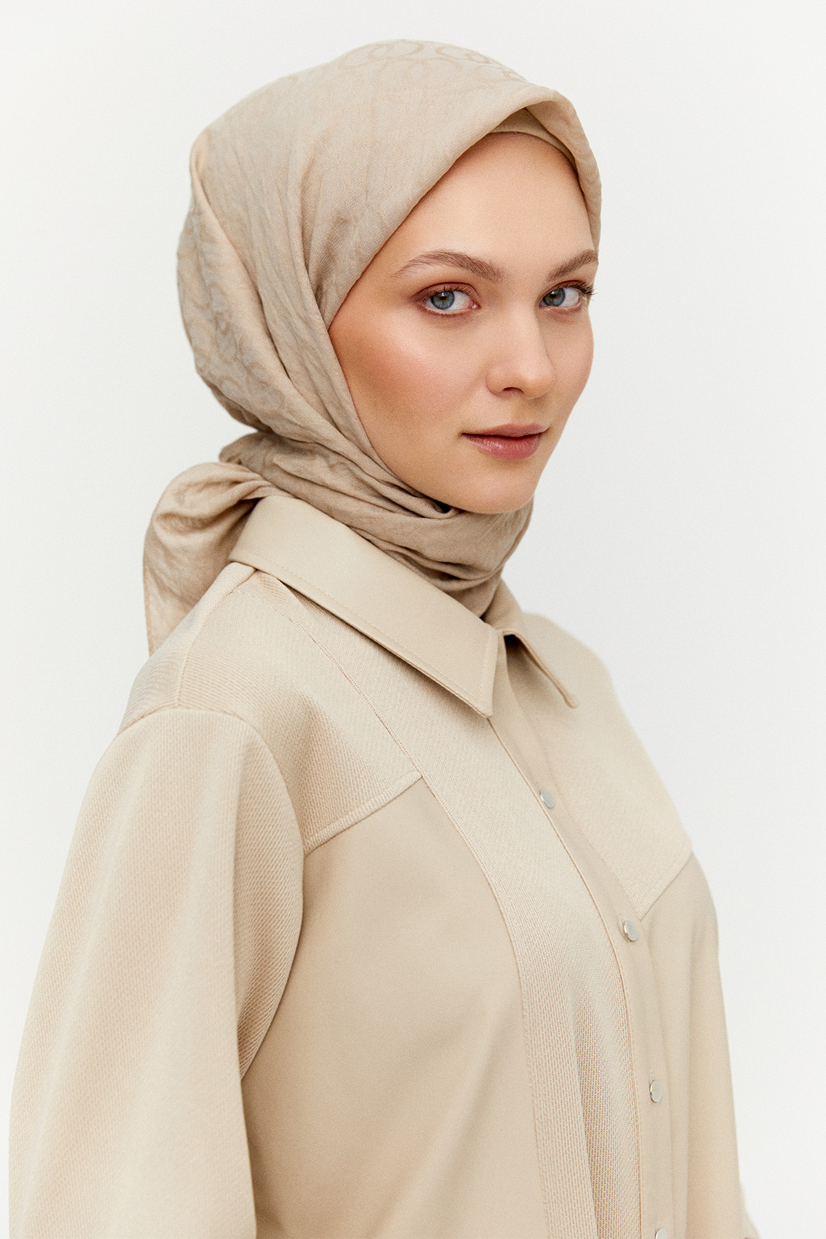 Yuvarlak Desenli Viskon Eşarp