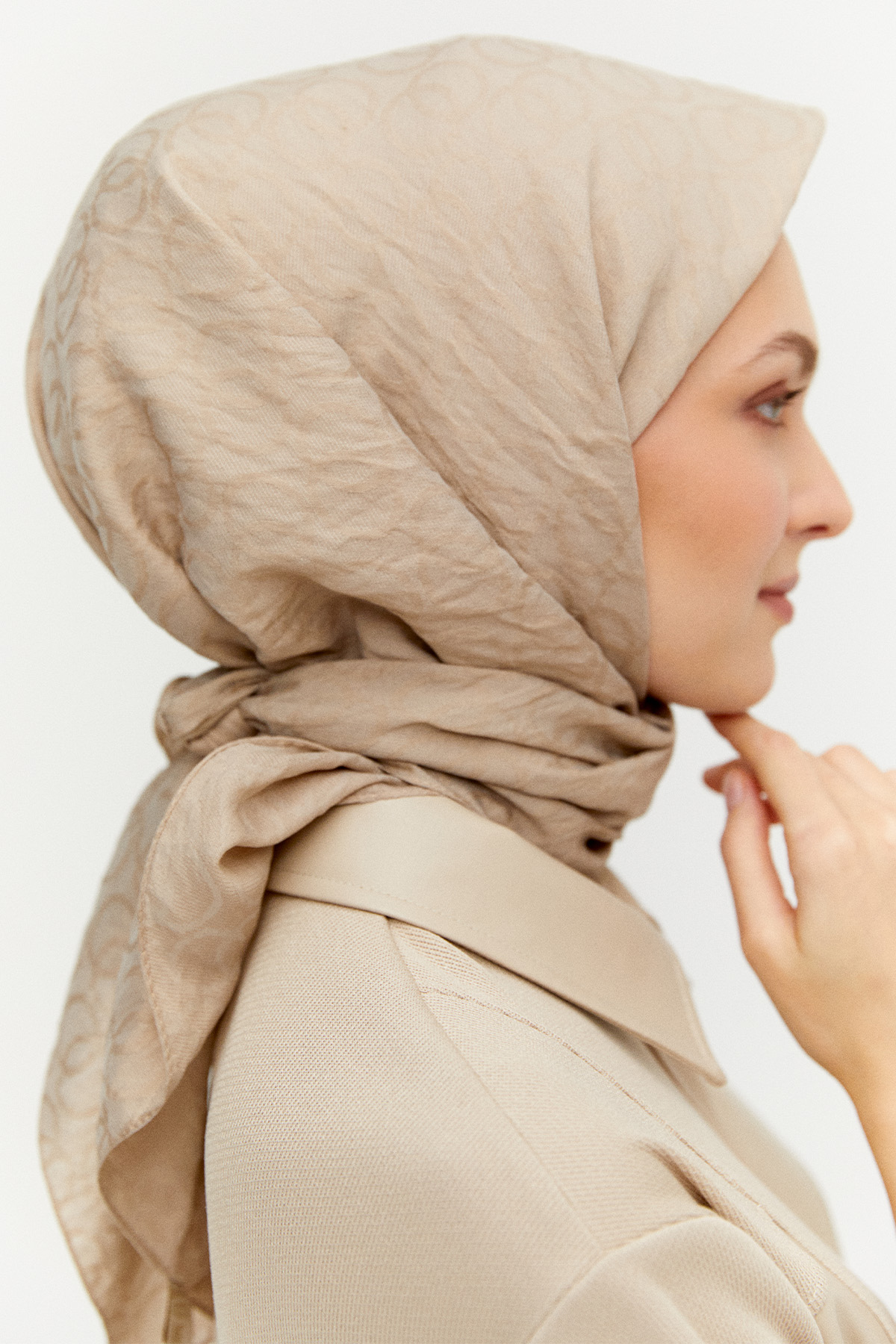 Yuvarlak Desenli Viskon Eşarp