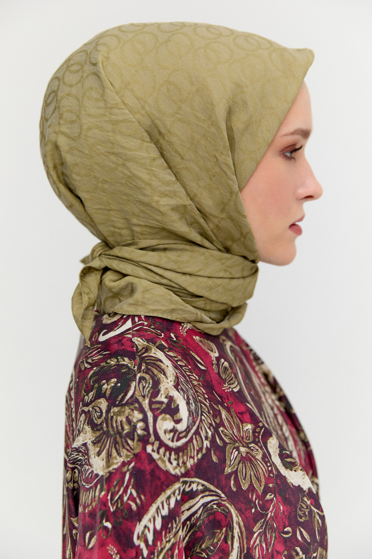 Yuvarlak Desenli Viskon Eşarp, Tesettür Giyim