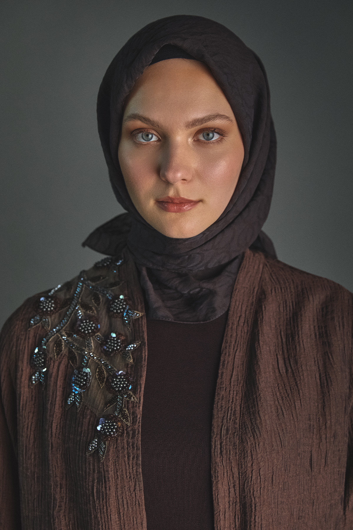 Yuvarlak Desenli Viskon Eşarp