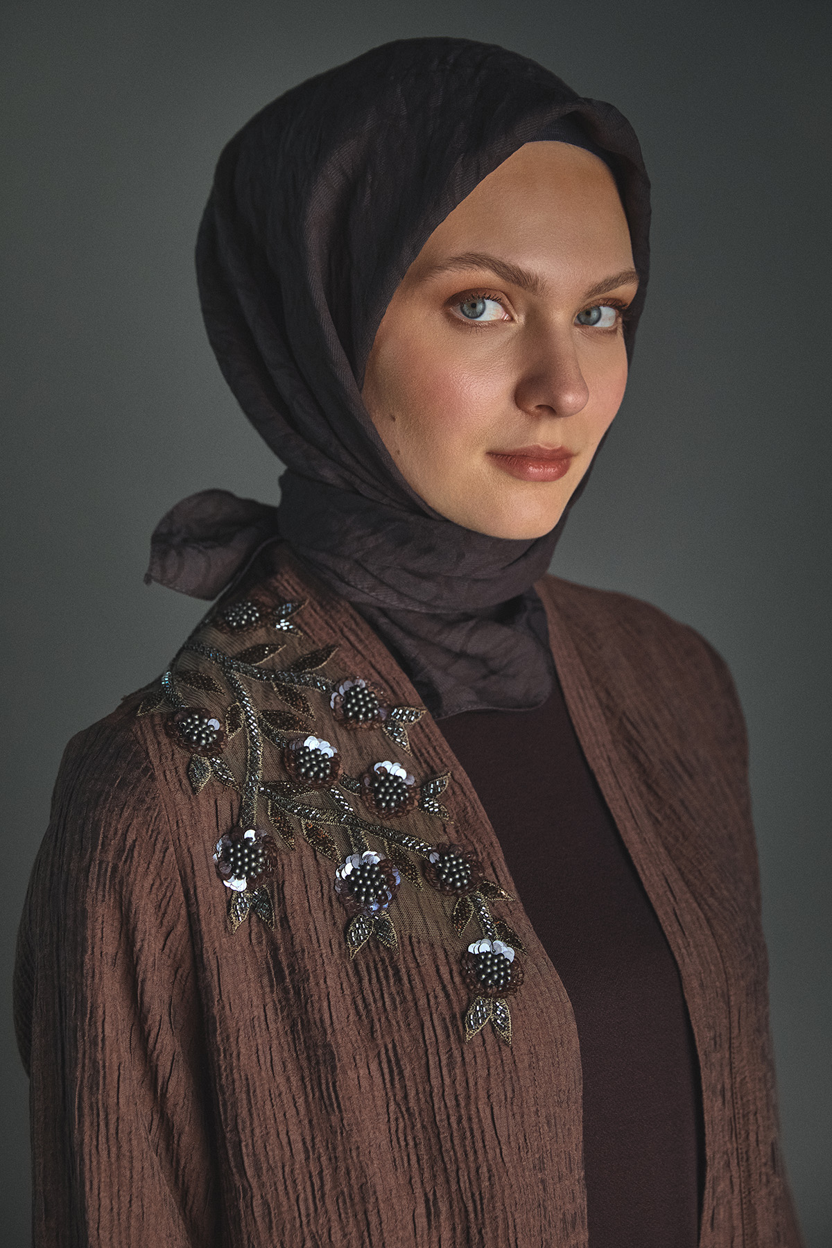 Yuvarlak Desenli Viskon Eşarp