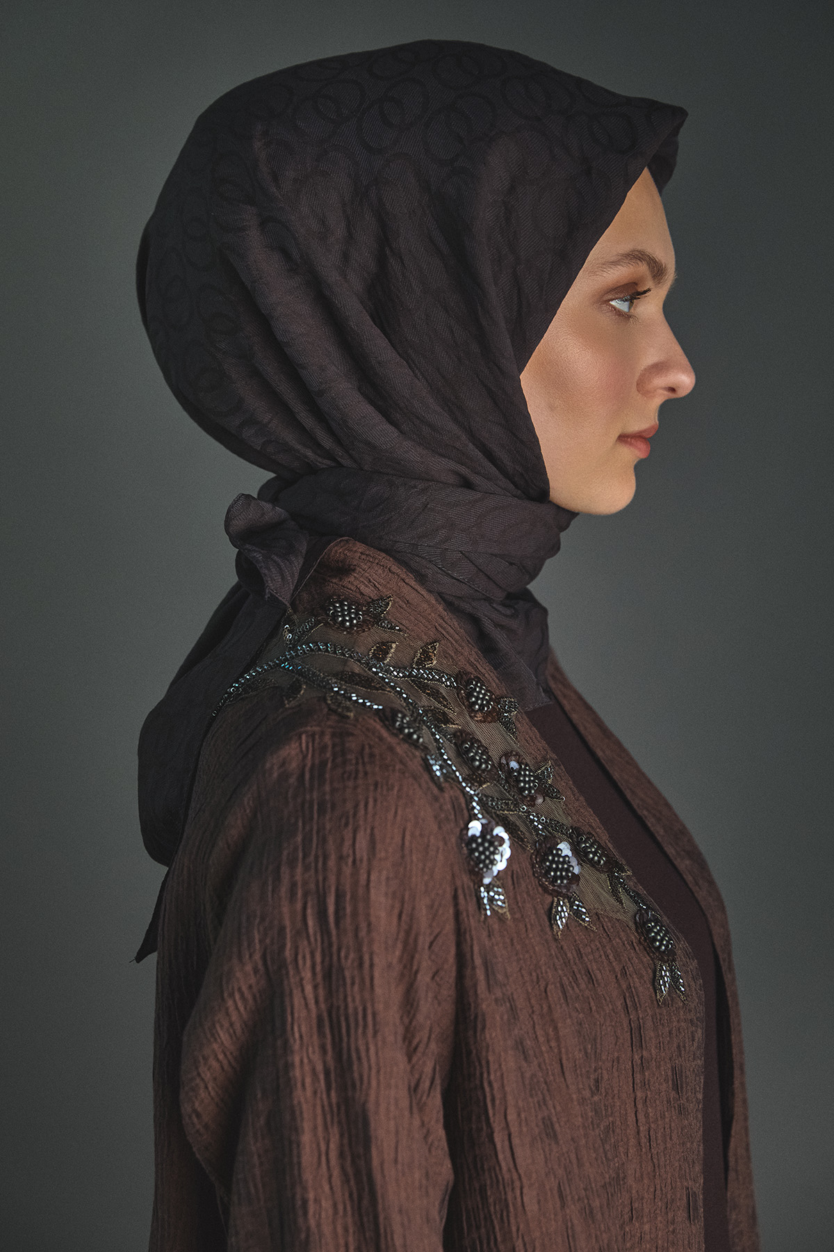 Yuvarlak Desenli Viskon Eşarp