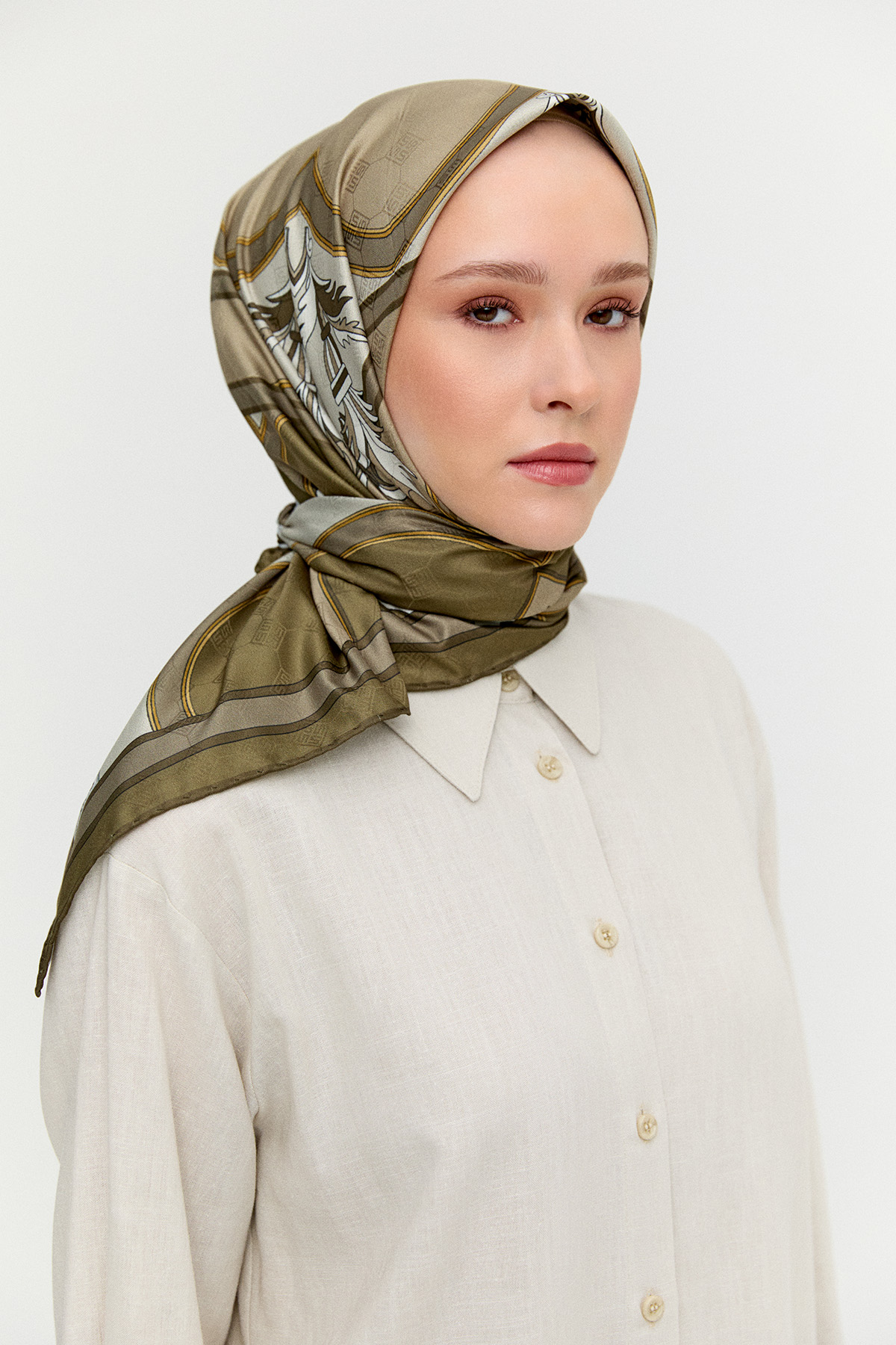 Geometrik Motifli Eşarp, Tesettür Giyim