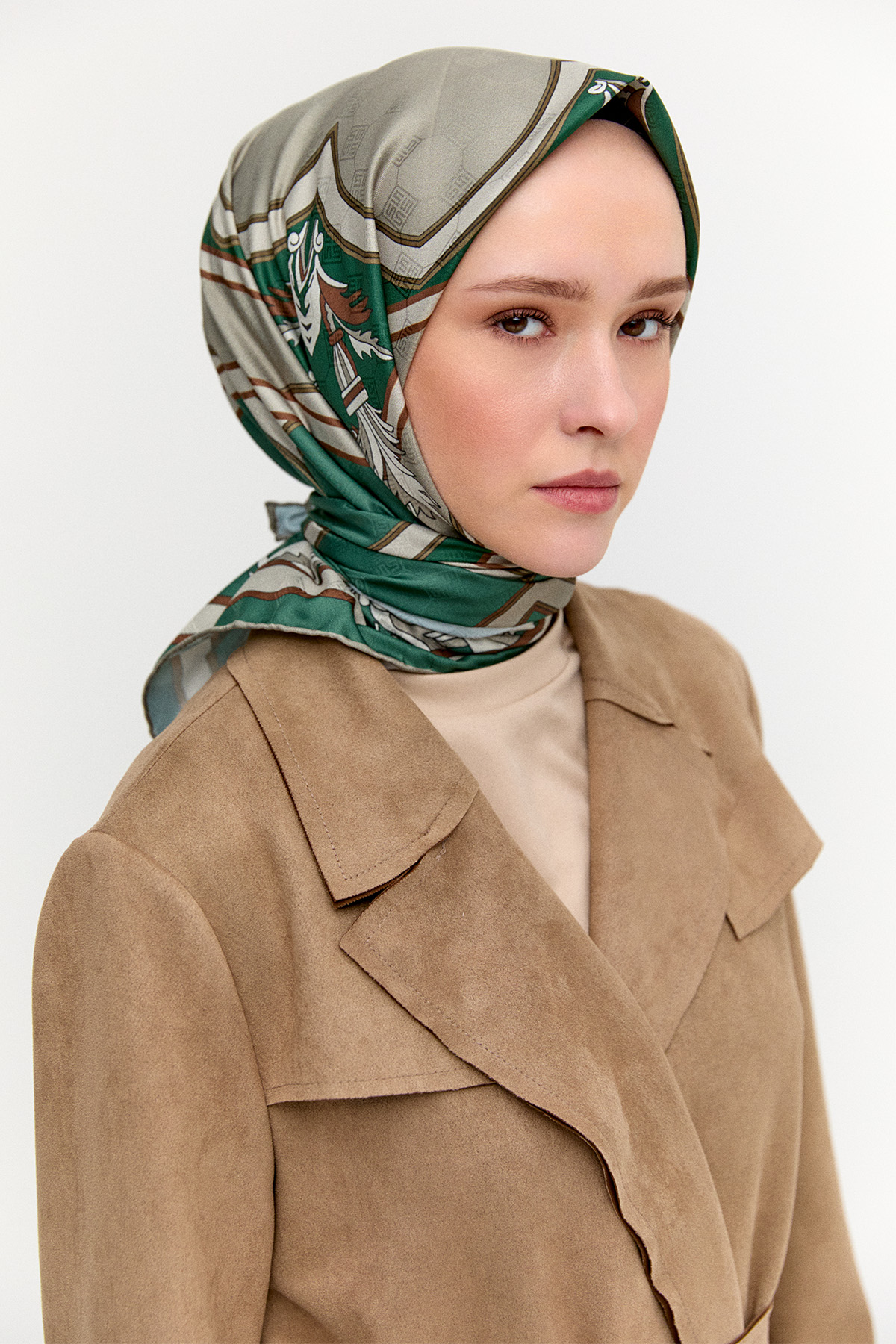 Geometrik Motifli Eşarp, Tesettür Giyim