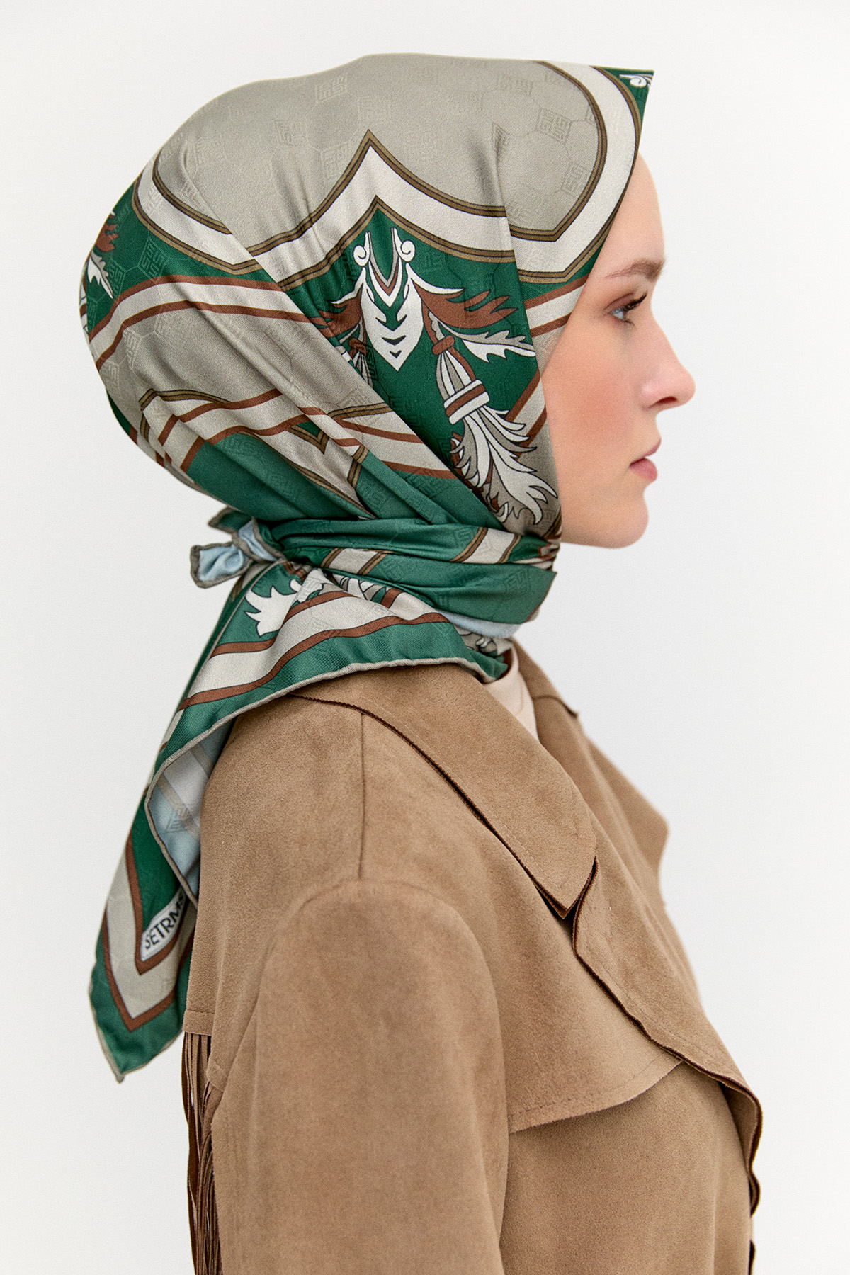 Geometrik Motifli Eşarp, Tesettür Giyim