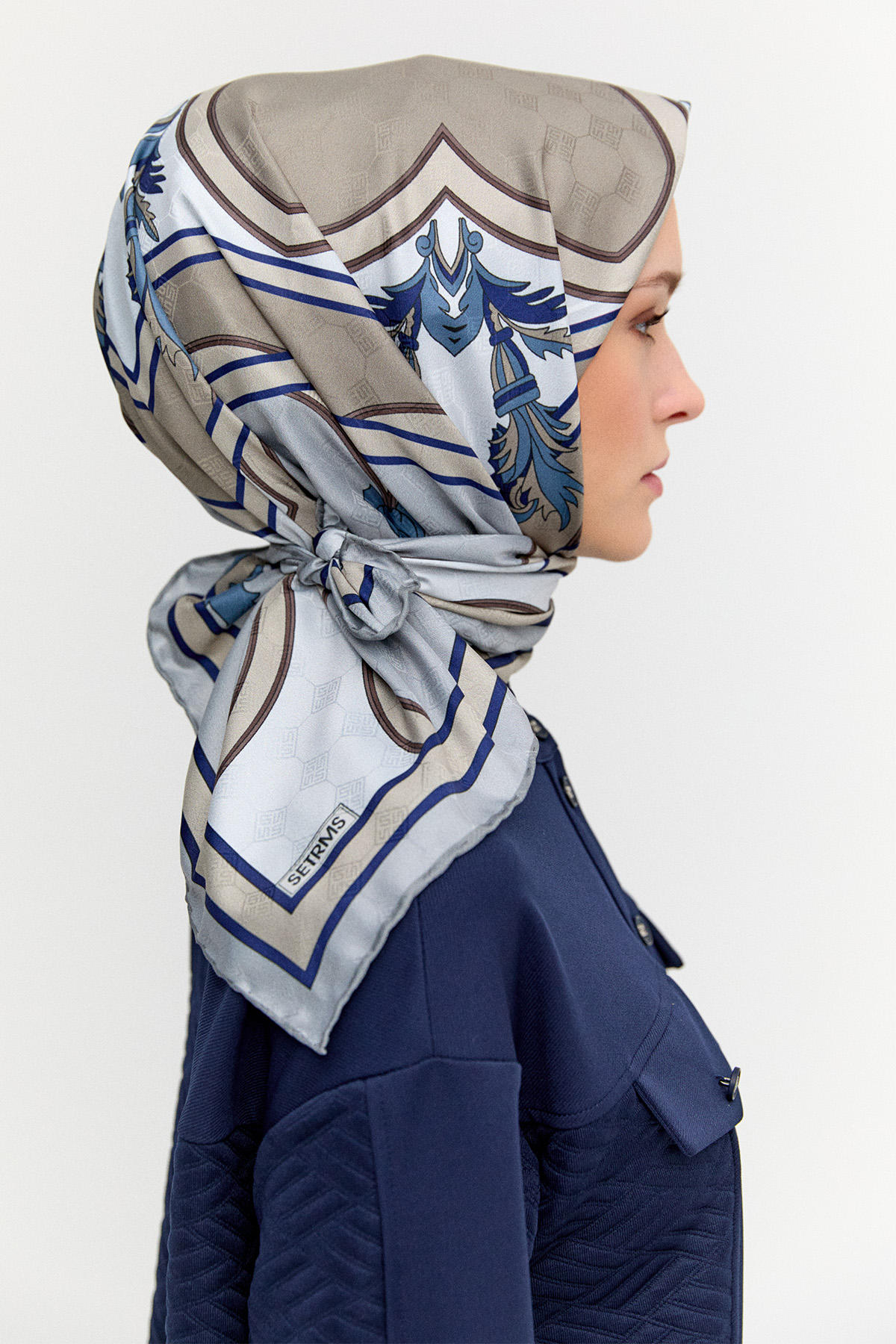 Geometrik Motifli Eşarp, Tesettür Giyim