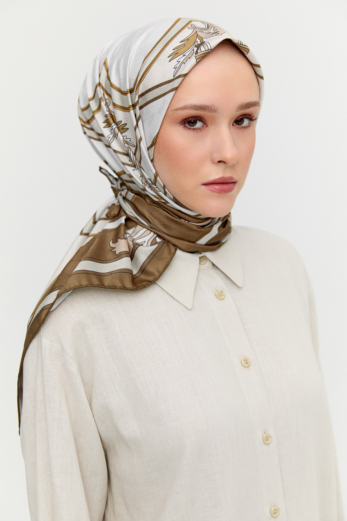 Geometrik Motifli Eşarp, Tesettür Giyim