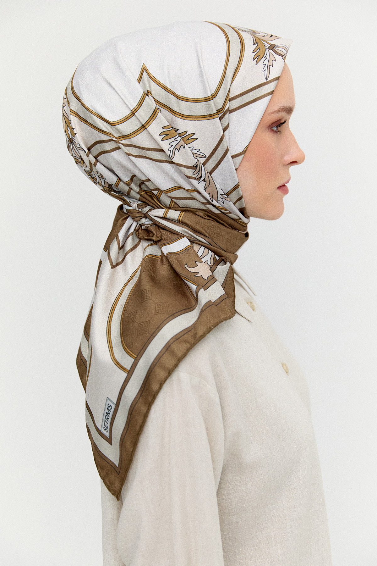 Geometrik Motifli Eşarp, Tesettür Giyim