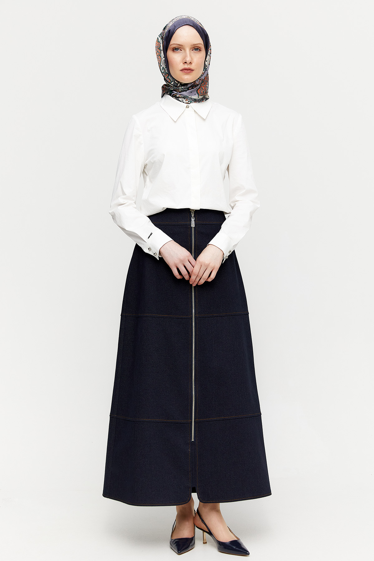 Süs Fermuarlı Etek