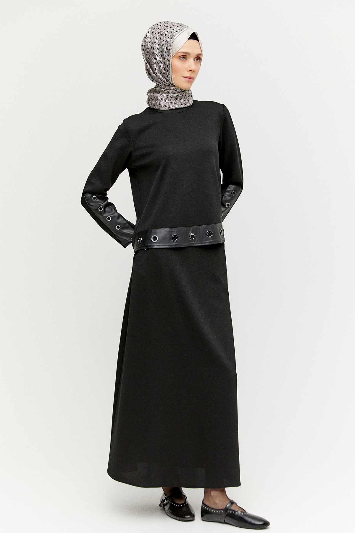 Çift Cepli Örme Etek, Tesettür Giyim