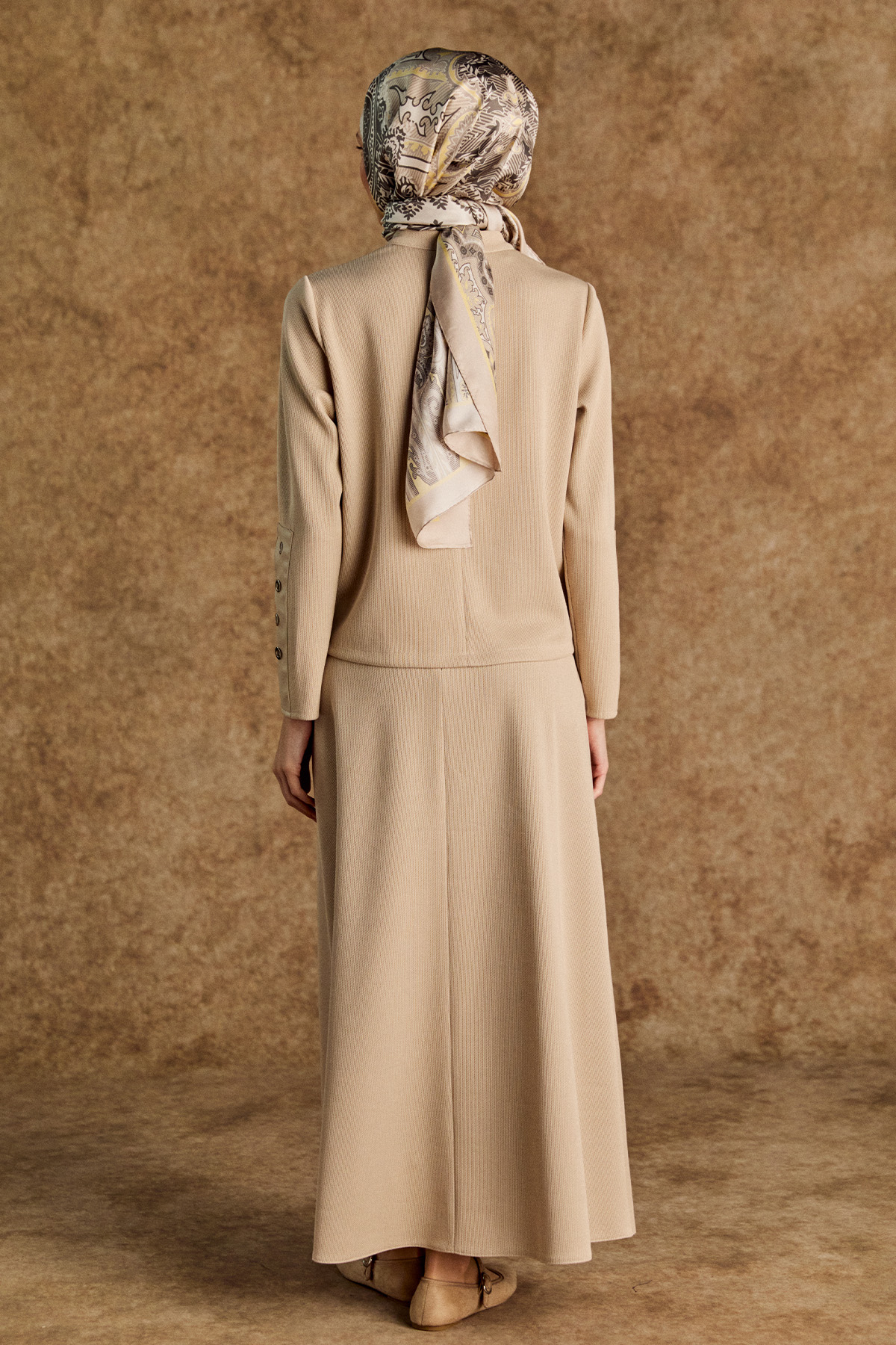 Çift Cepli Örme Etek