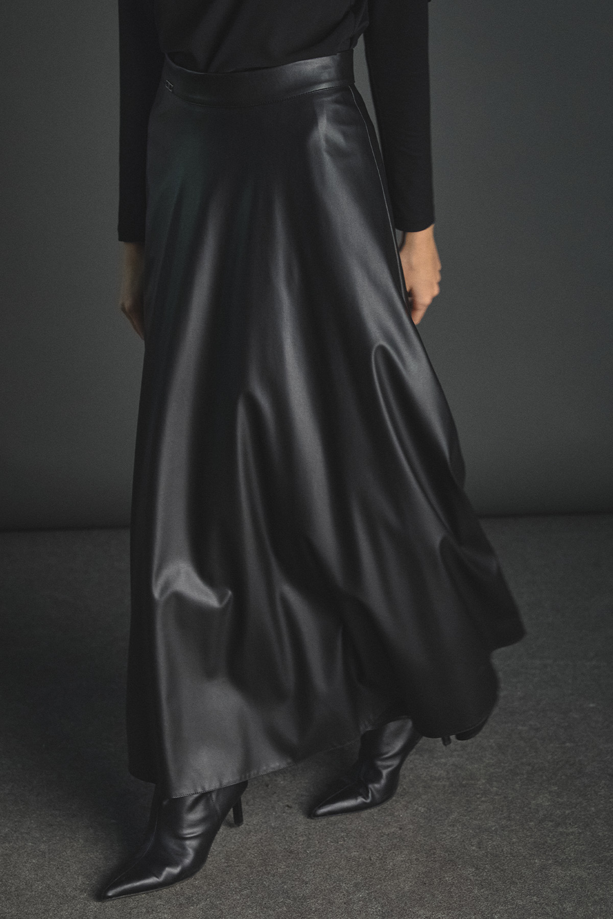 Suni Deri Kloş Etek