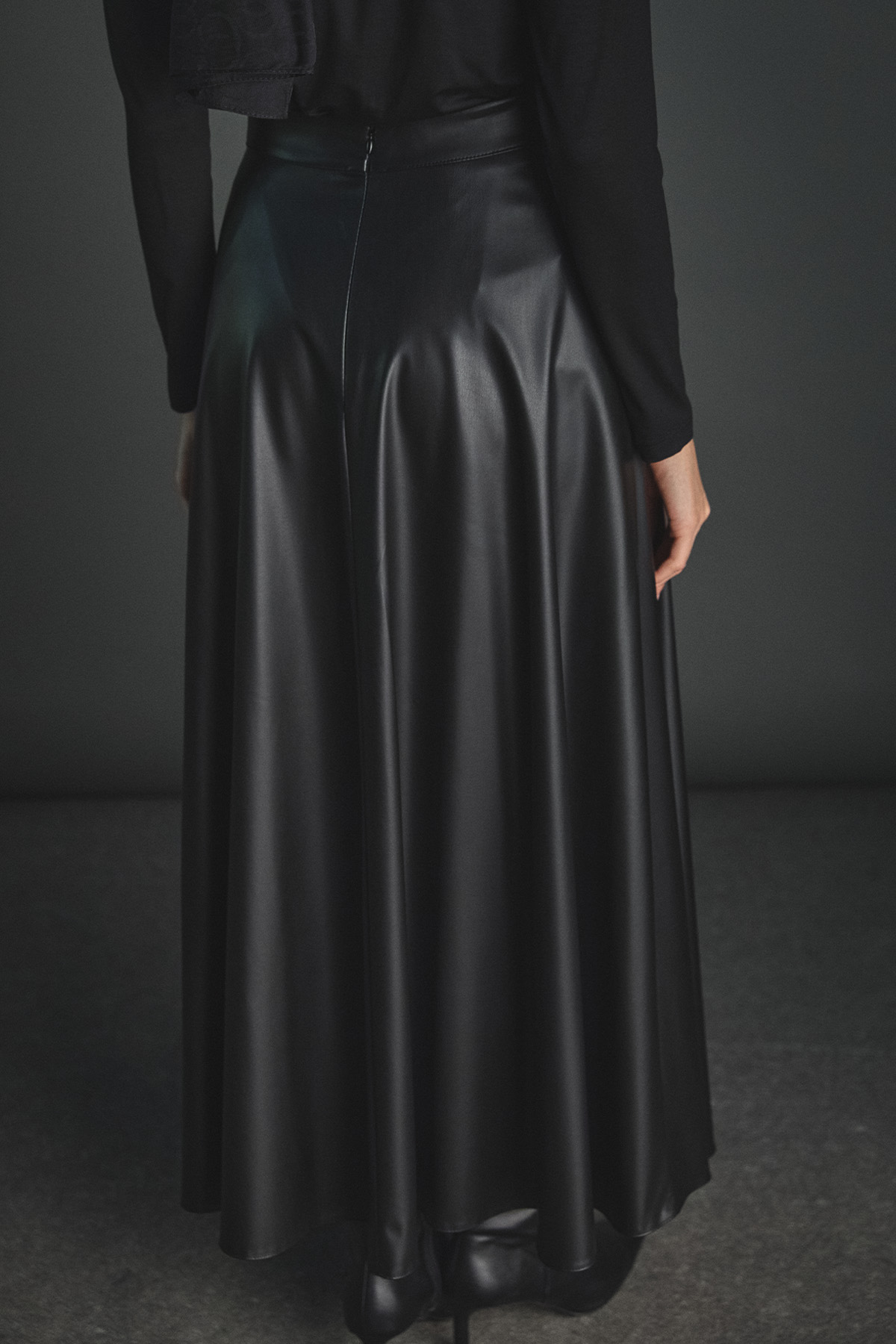 Suni Deri Kloş Etek