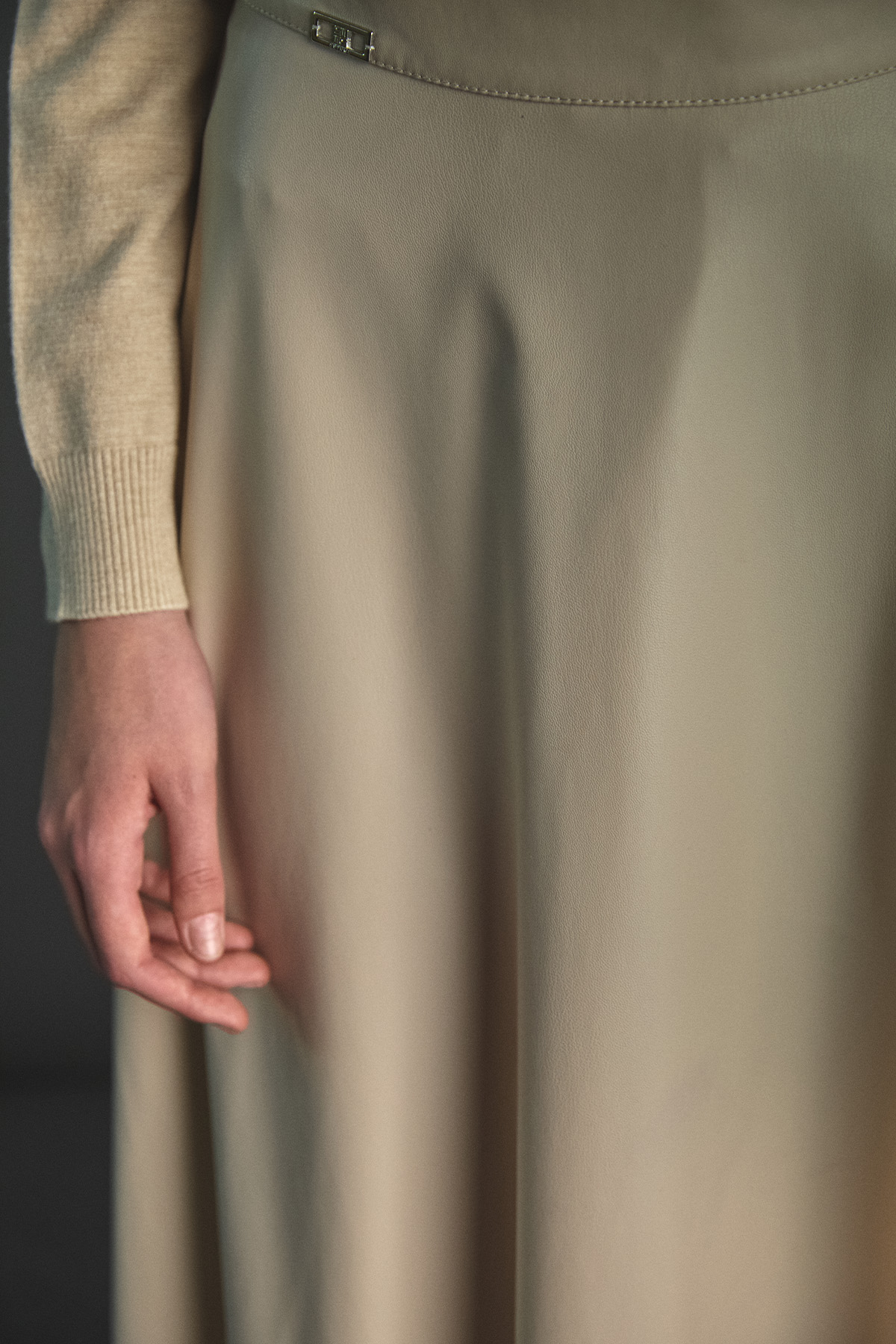 Suni Deri Kloş Etek