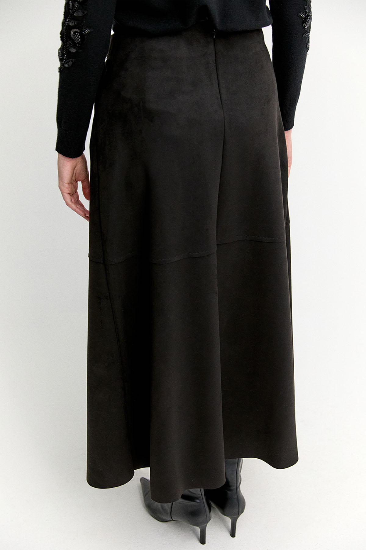 Süet Görünümlü Anvelop Etek, Tesettür Giyim