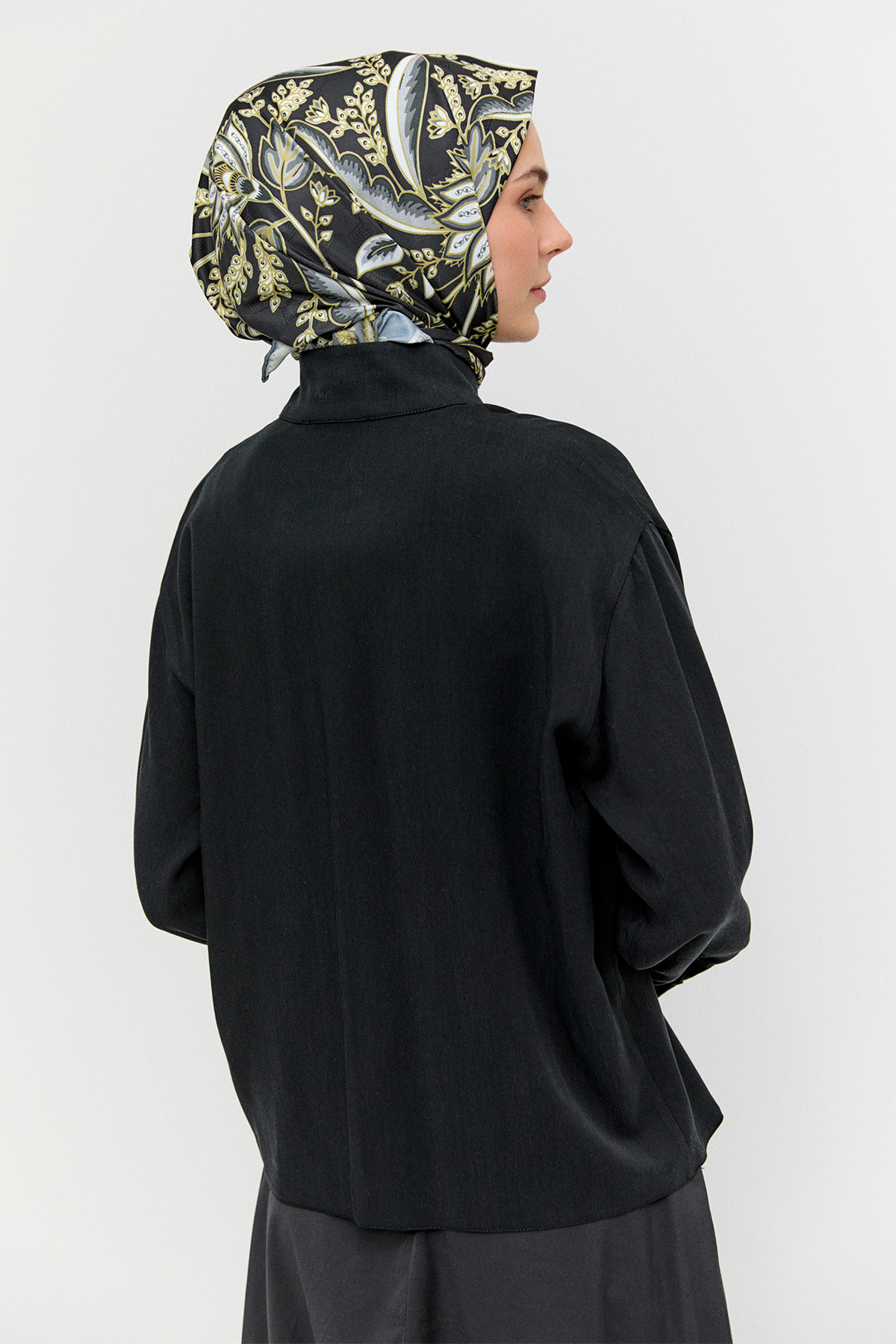 Çift Cepli Lyocell Gömlek, Tesettür Giyim