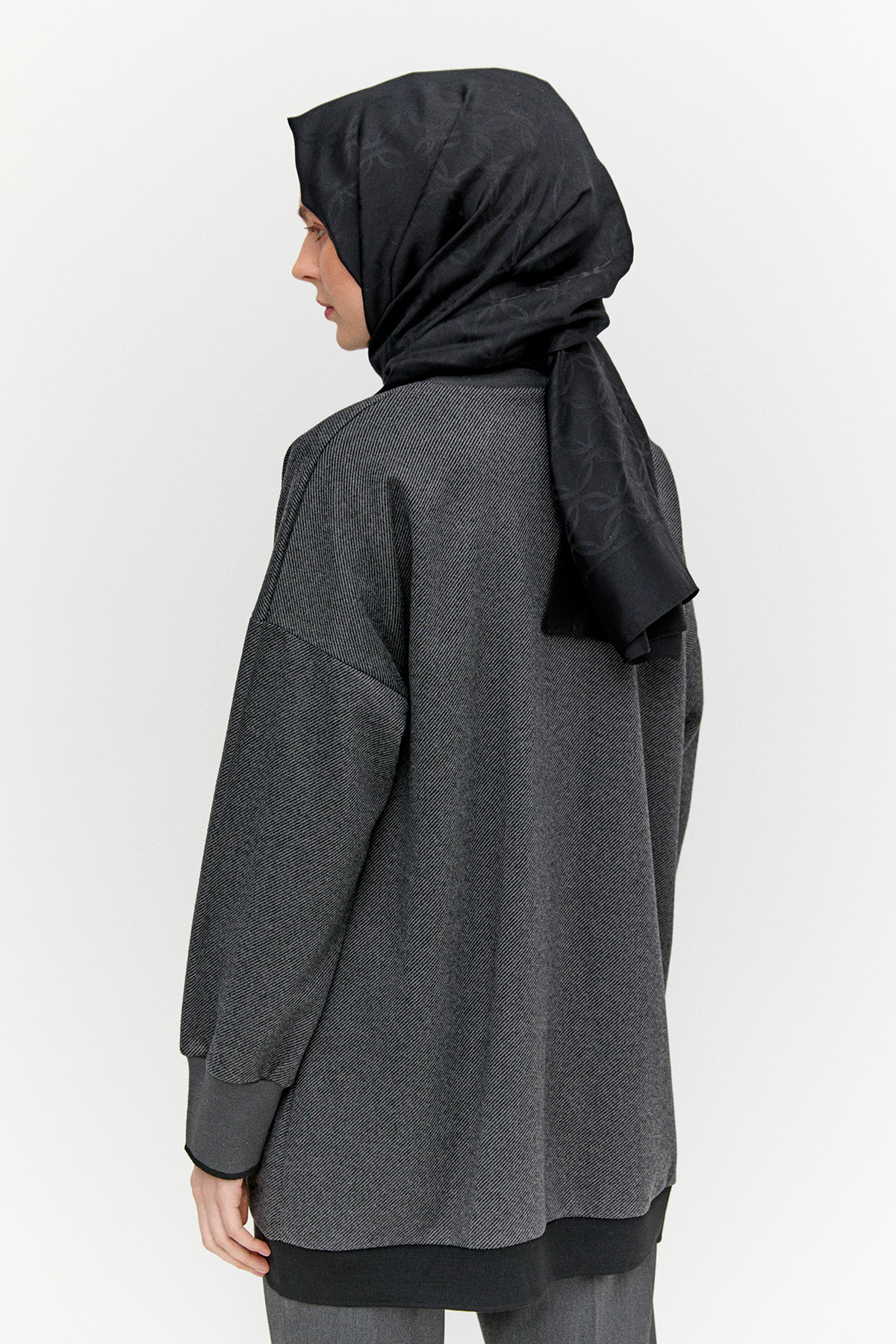 Düğme Detaylı Ribanalı Hırka, Tesettür Giyim