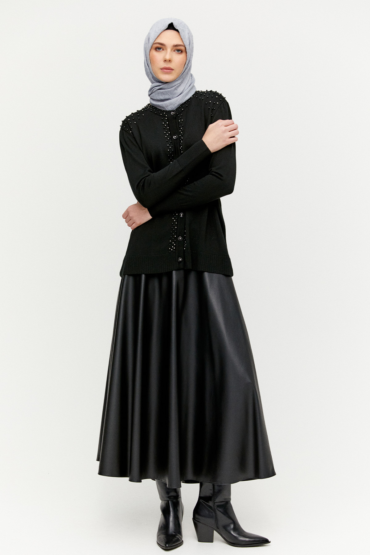 İncili Triko Hırka