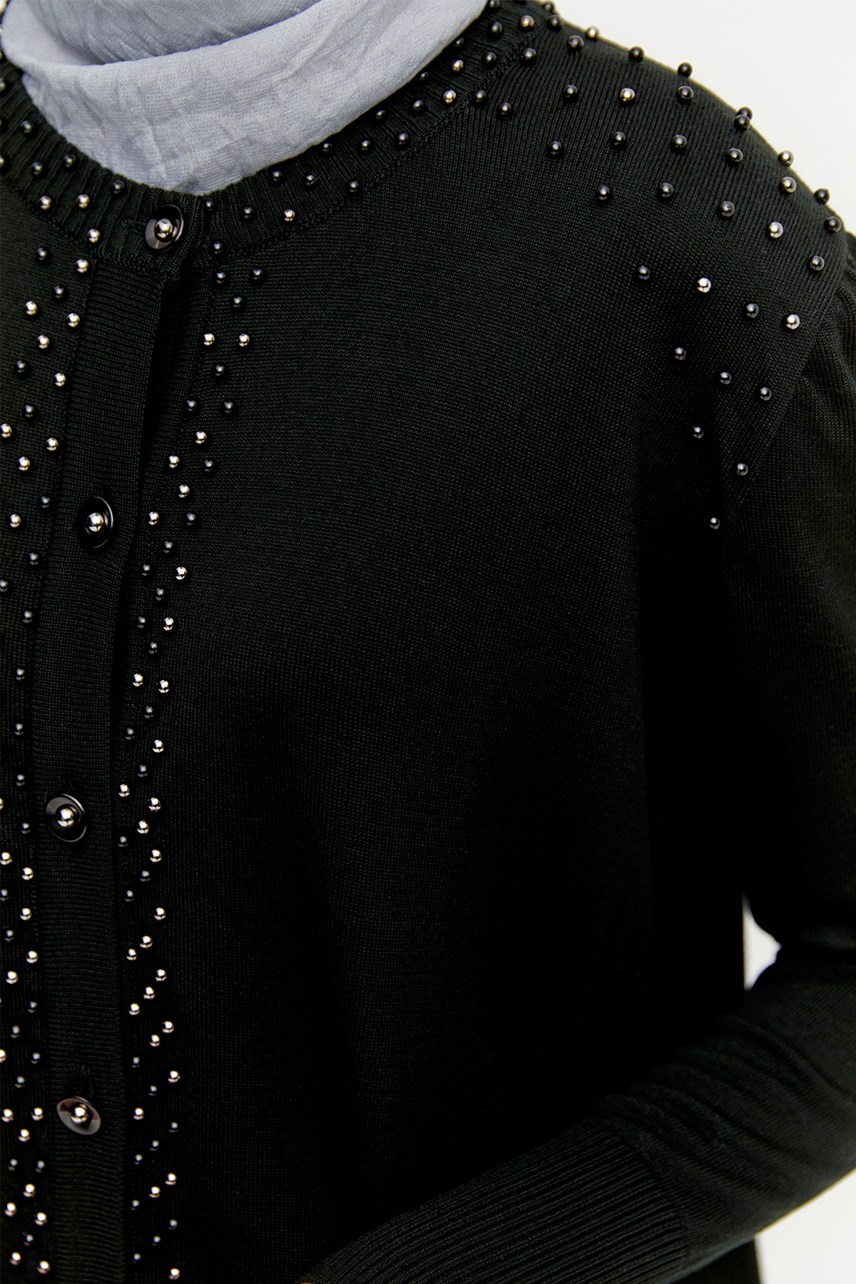 İncili Triko Hırka