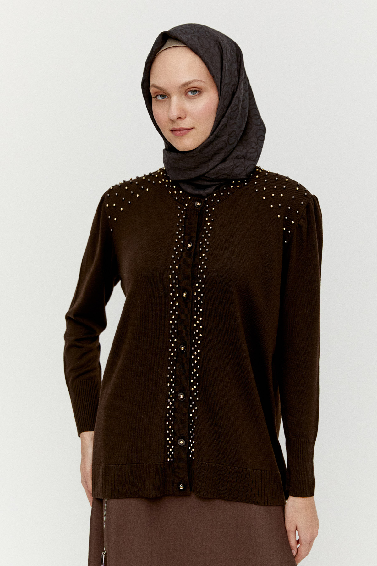 İncili Triko Hırka