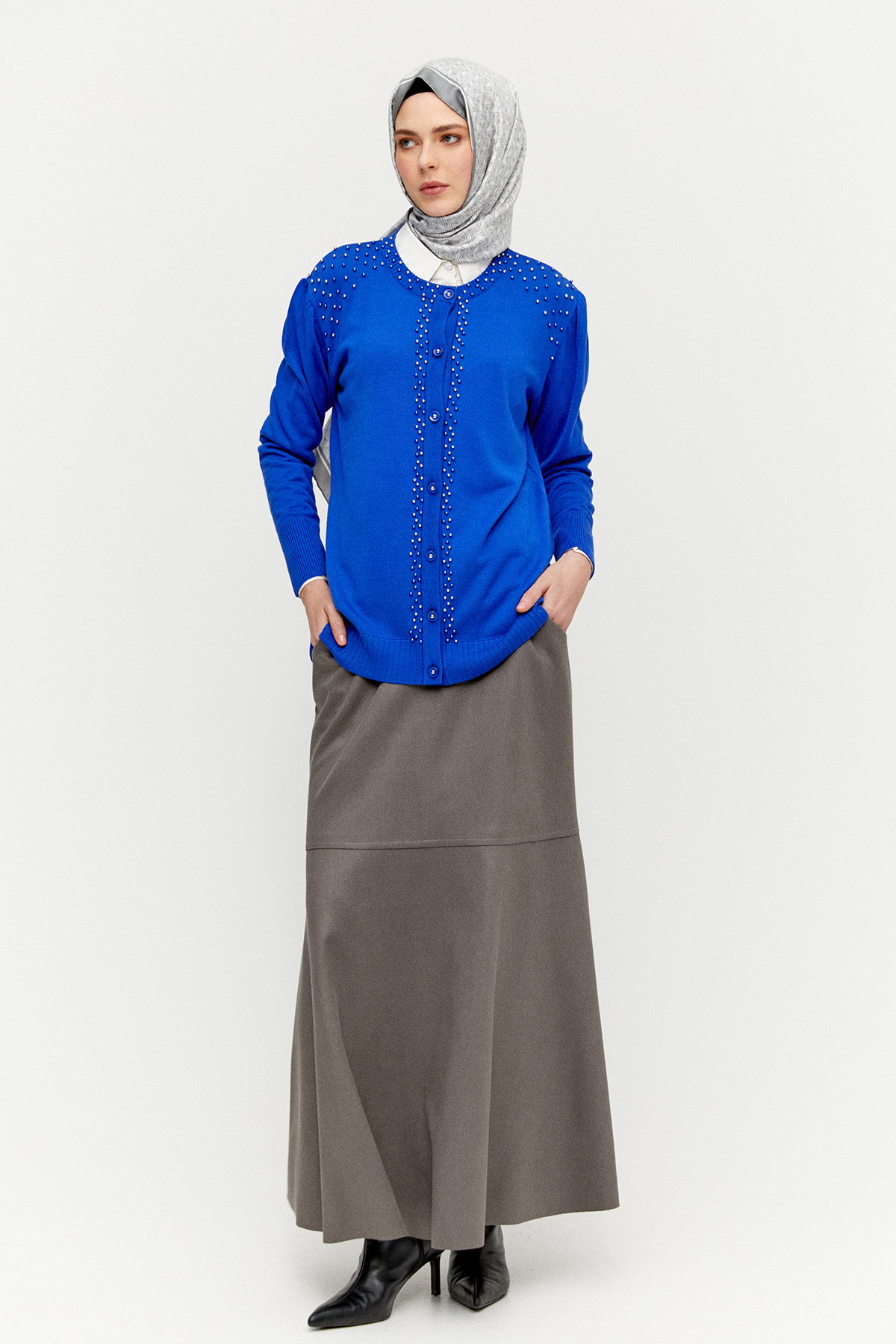 İncili Triko Hırka