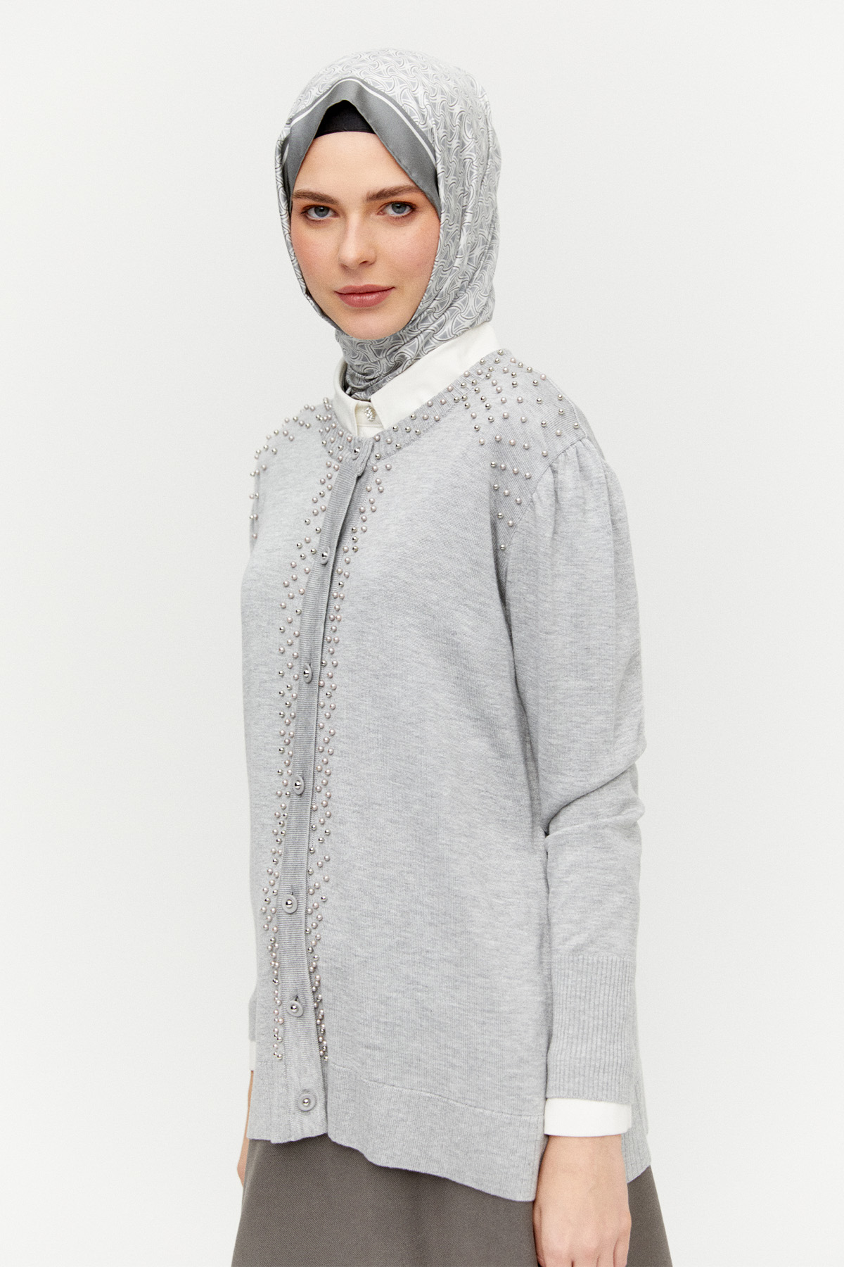 İncili Triko Hırka