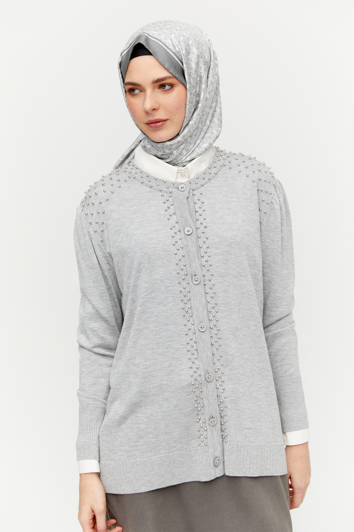 İncili Triko Hırka