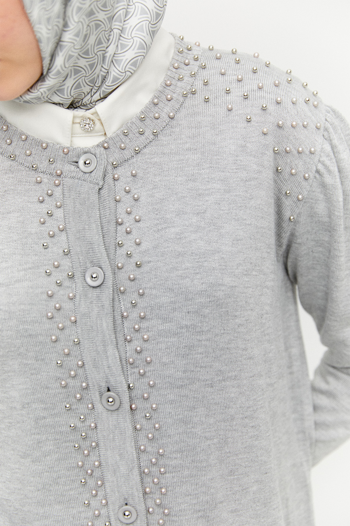 İncili Triko Hırka