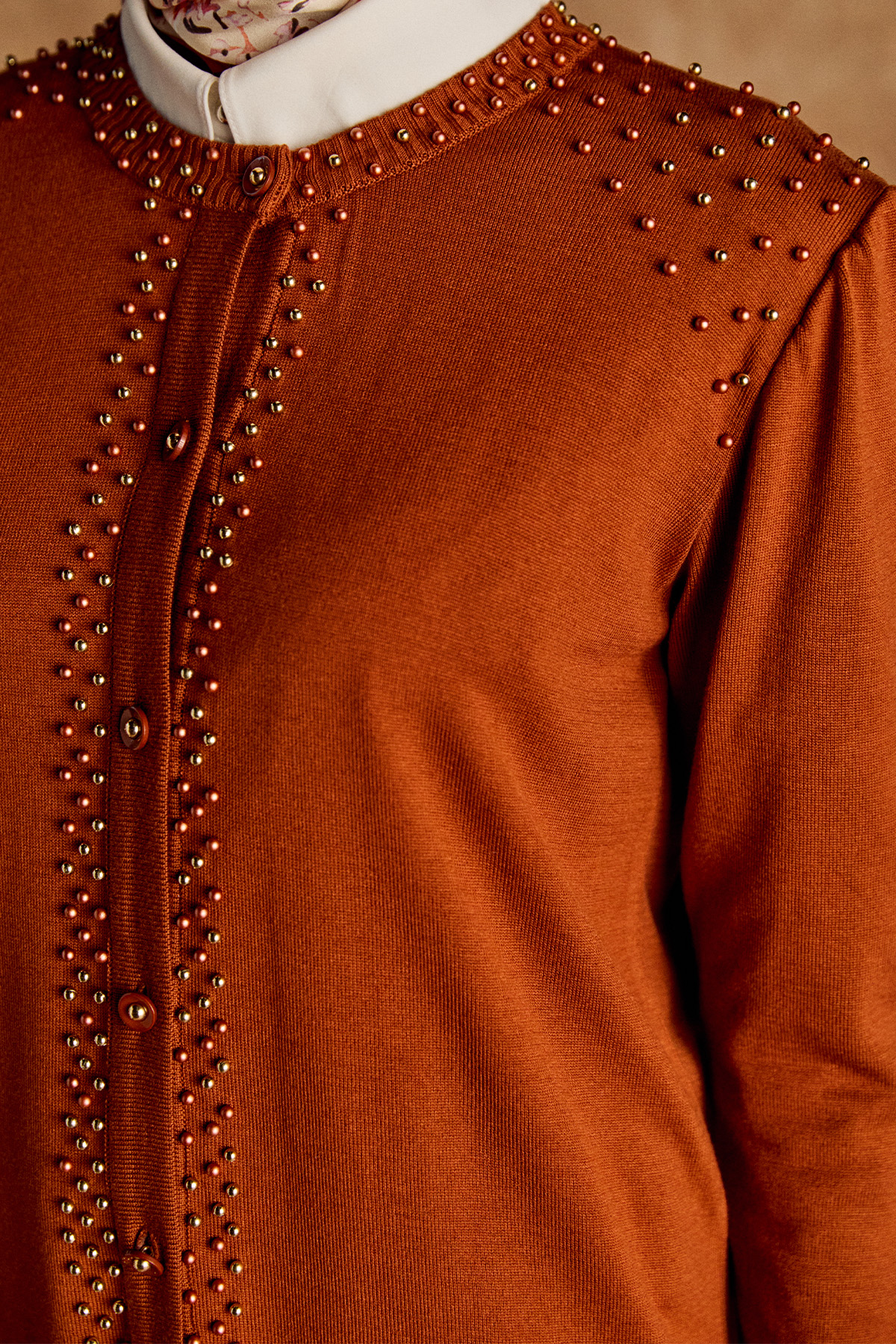 İncili Triko Hırka