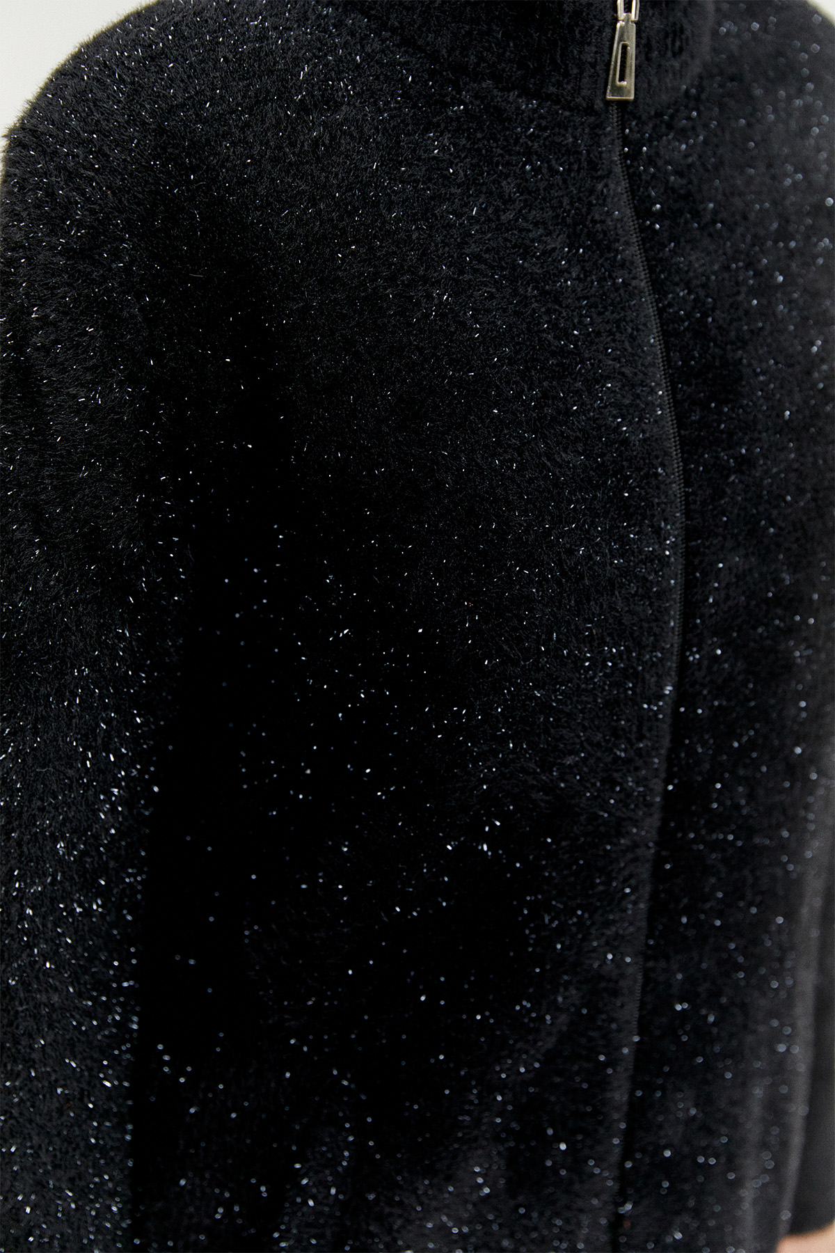 Sim Detaylı Ribanalı Triko Hırka