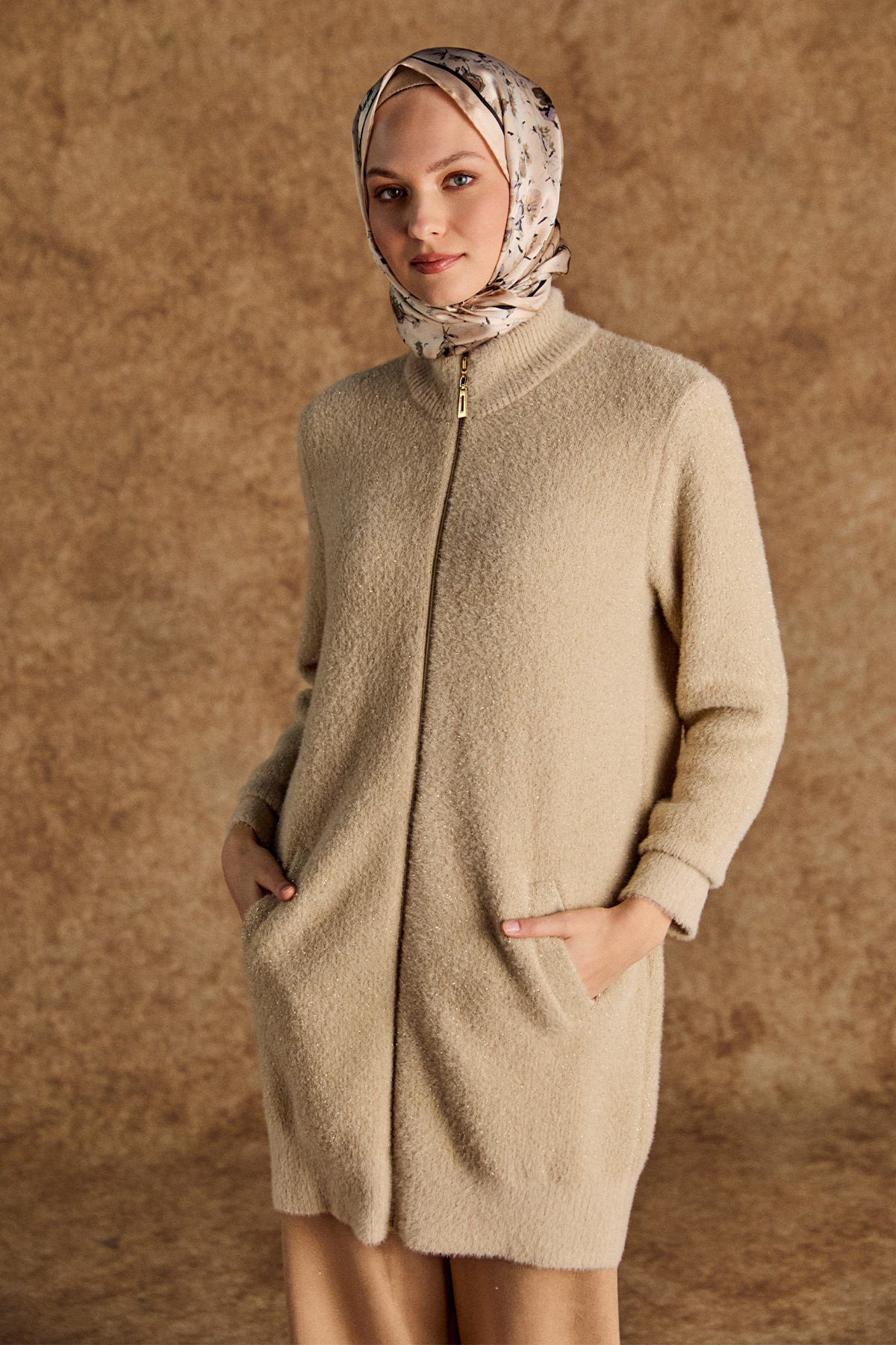 Sim Detaylı Ribanalı Triko Hırka