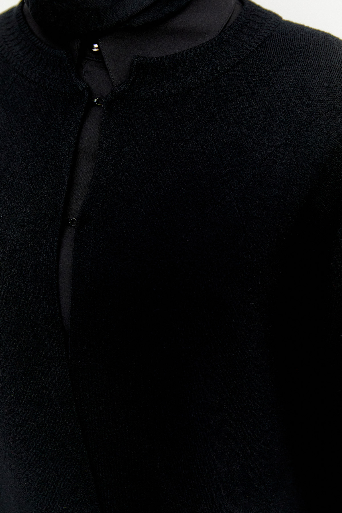 Agraf Kopçalı Baklava Desenli Triko Hırka