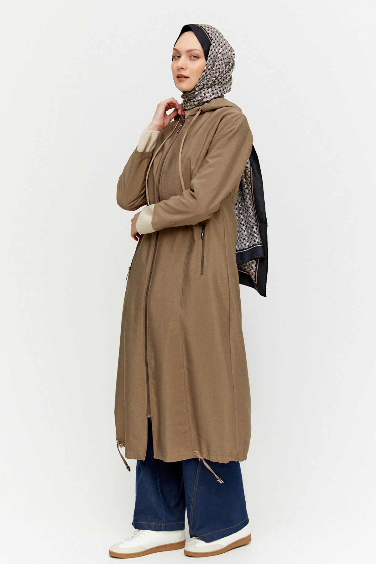 Agraf Kopçalı Baklava Desenli Triko Hırka