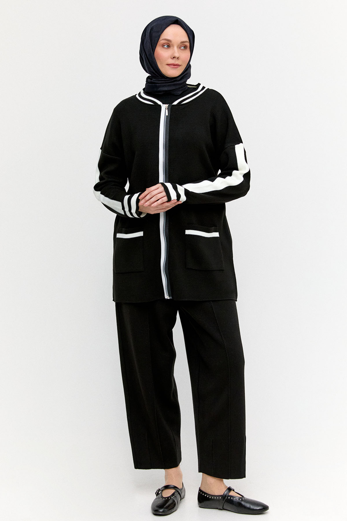 Çift Renkli Bomber Takım, Tesettür Giyim