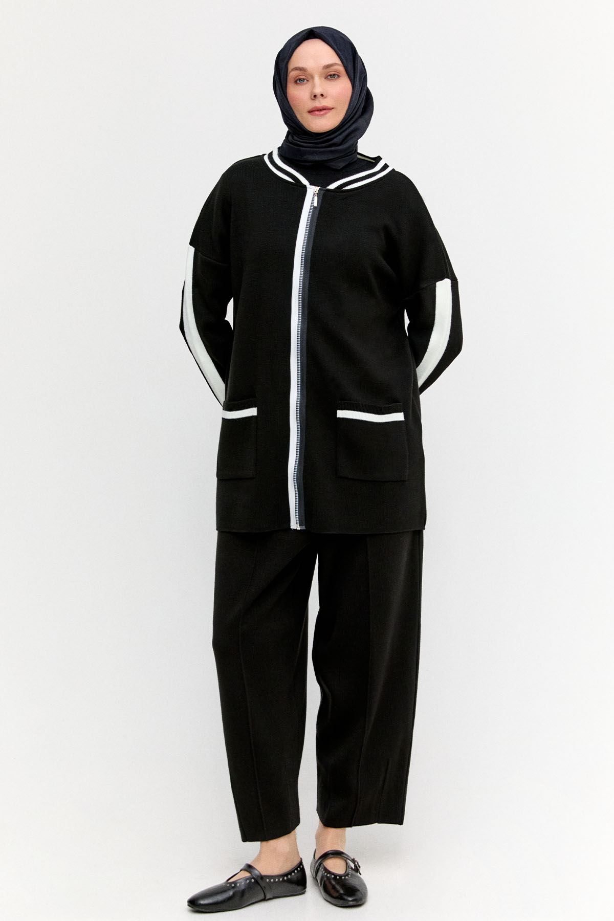 Çift Renkli Bomber Takım, Tesettür Giyim