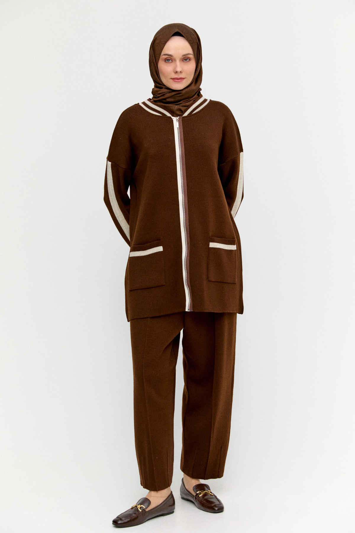 Çift Renkli Bomber Takım, Tesettür Giyim