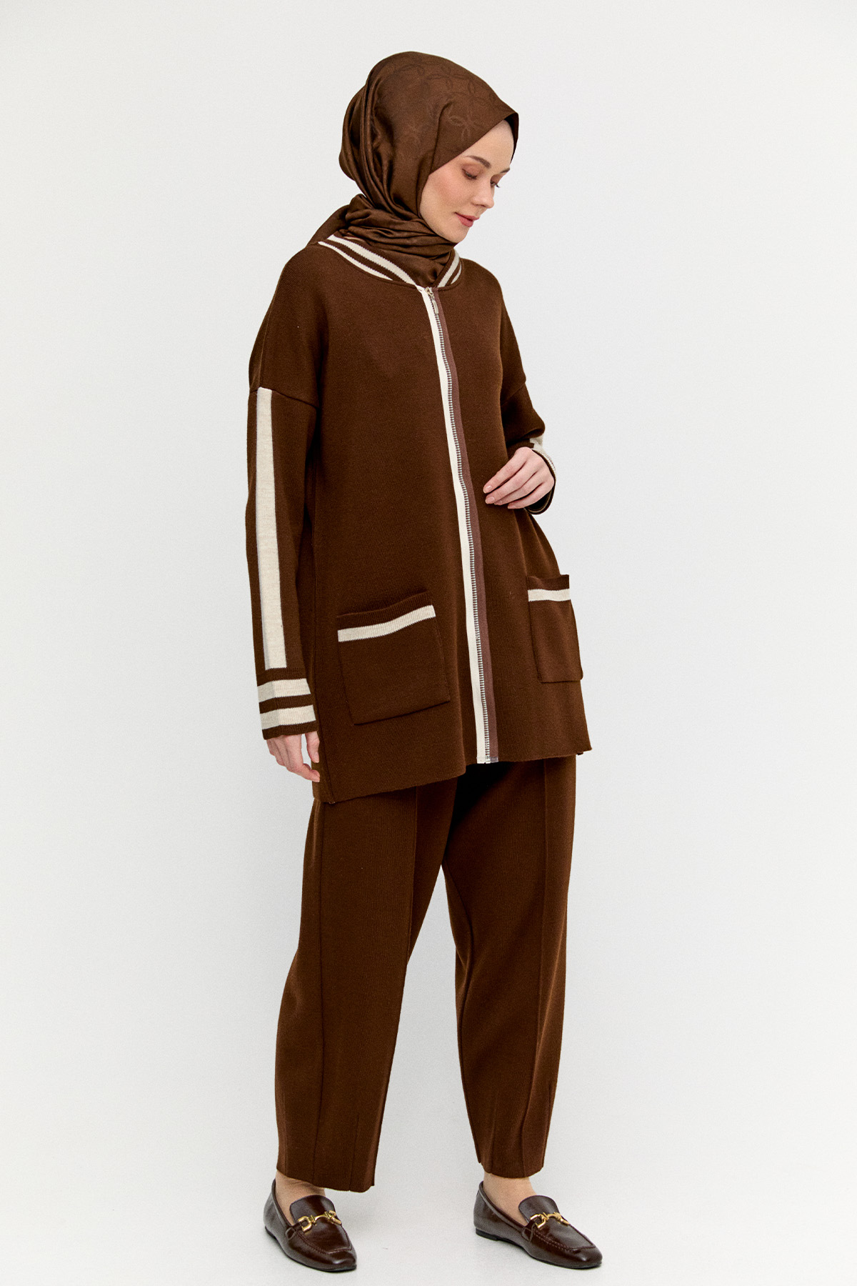 Çift Renkli Bomber Takım, Tesettür Giyim