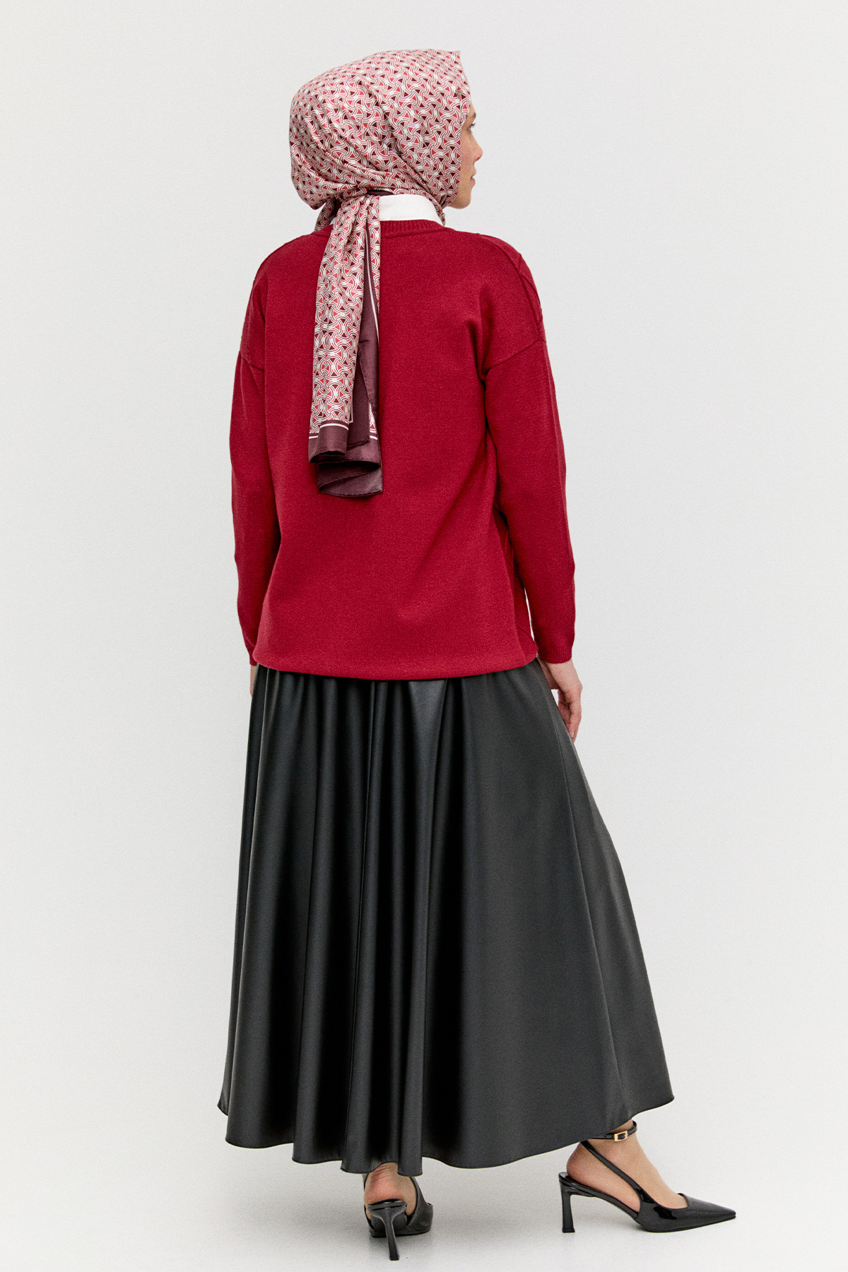 Baklava Desenli Triko Hırka, Tesettür Giyim