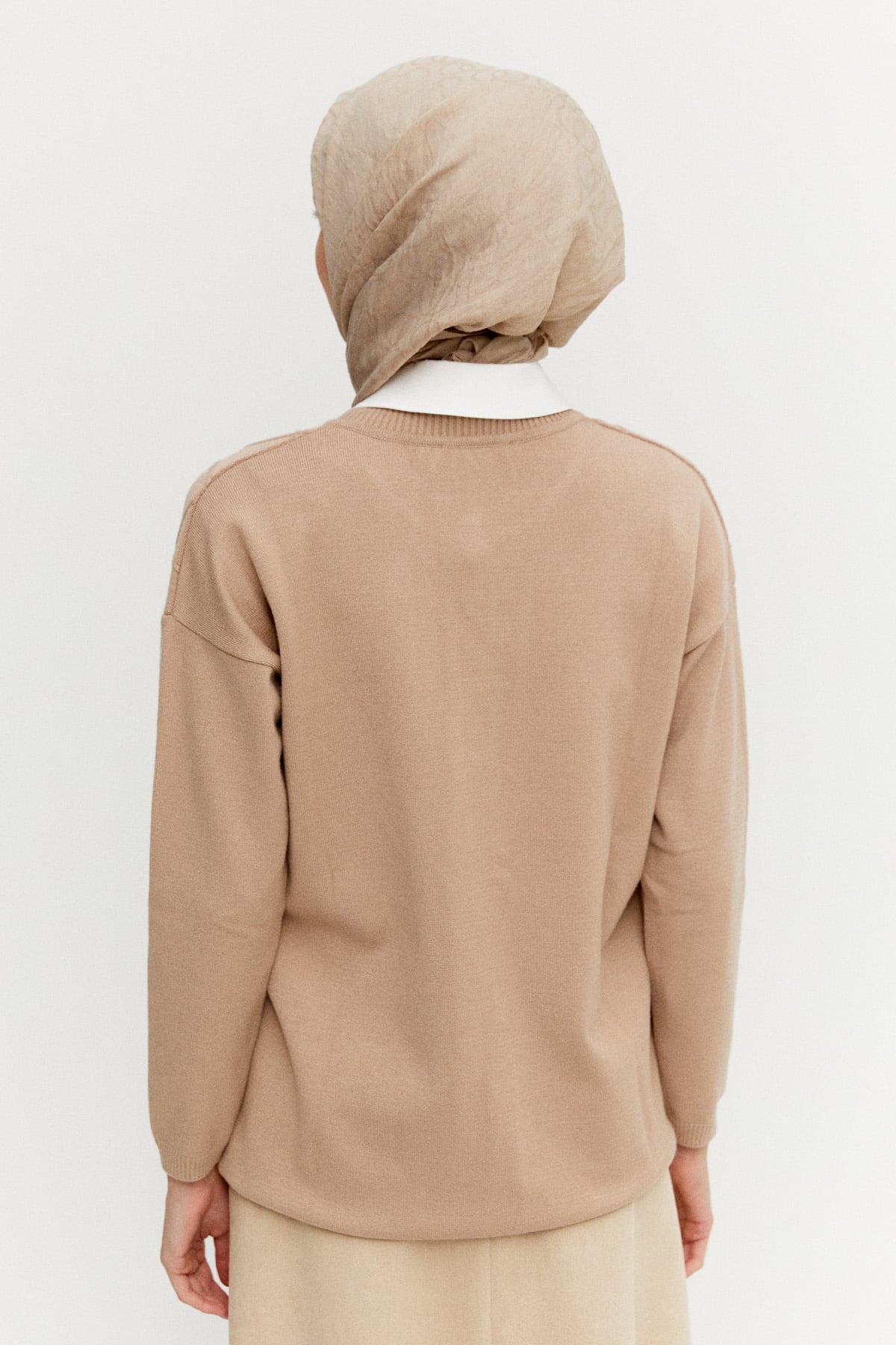 Baklava Desenli Triko Hırka, Tesettür Giyim