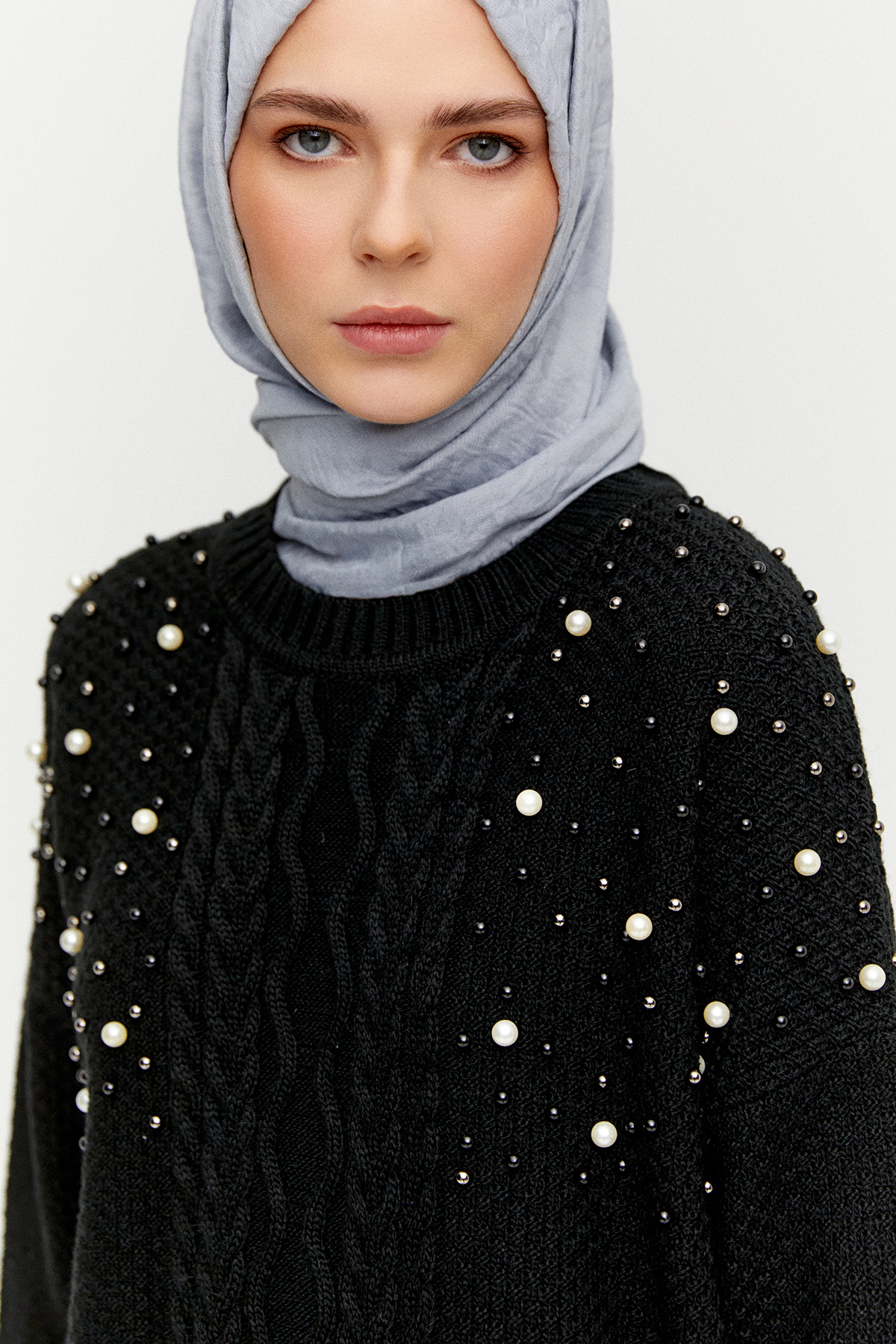 Taş Detaylı Triko Tunik