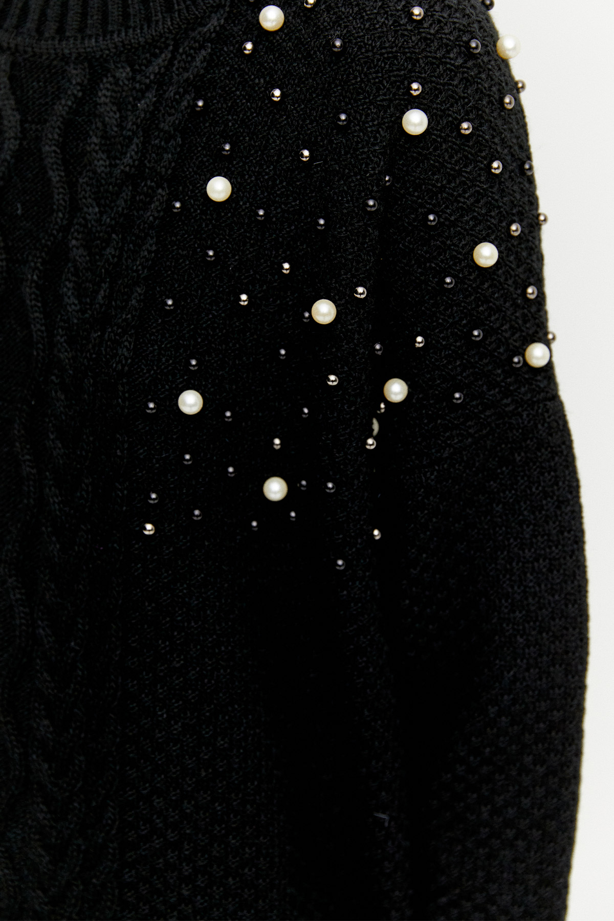 Taş Detaylı Triko Tunik