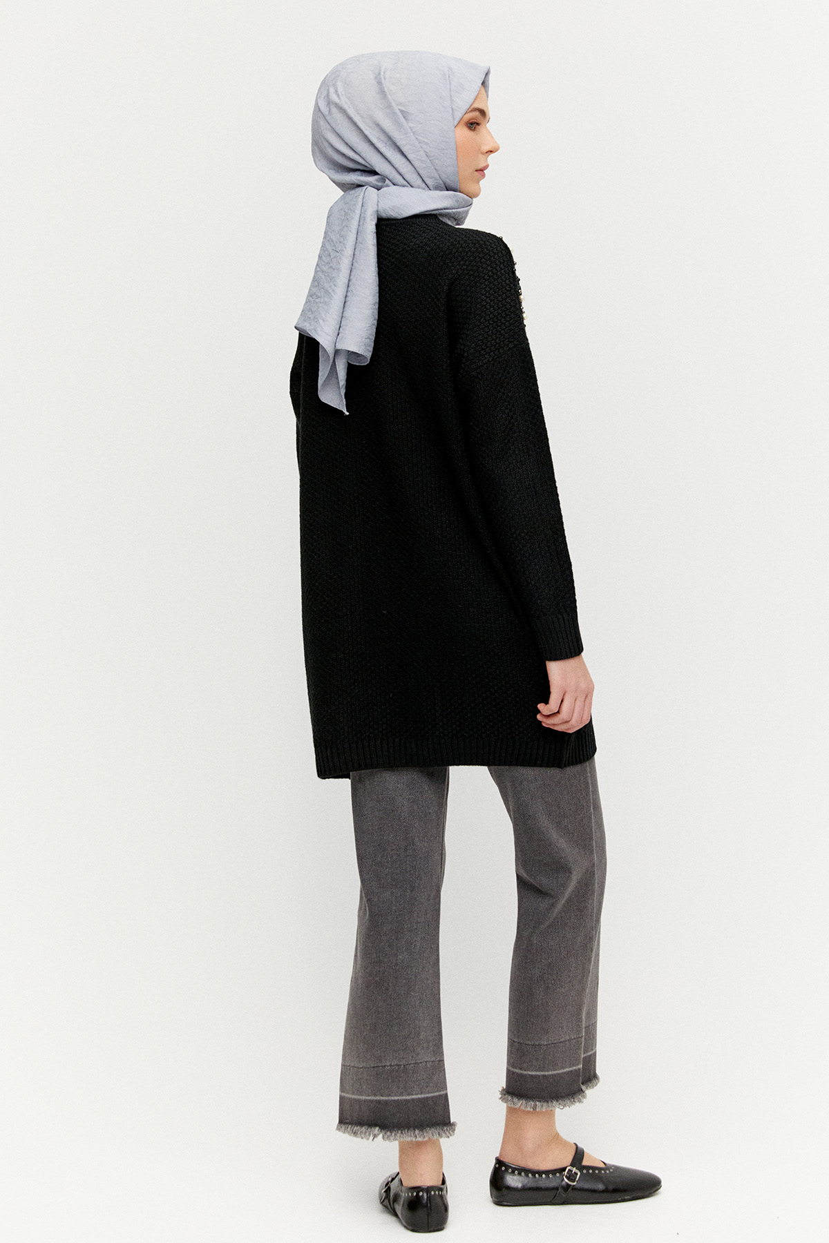 Taş Detaylı Triko Tunik