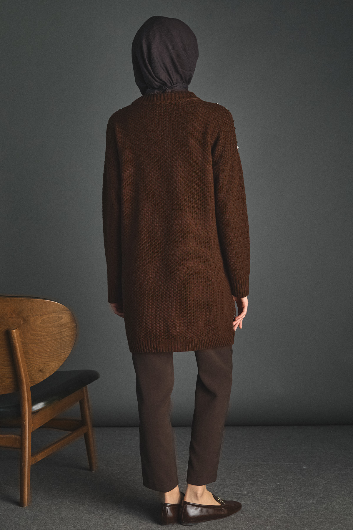 Taş Detaylı Triko Tunik